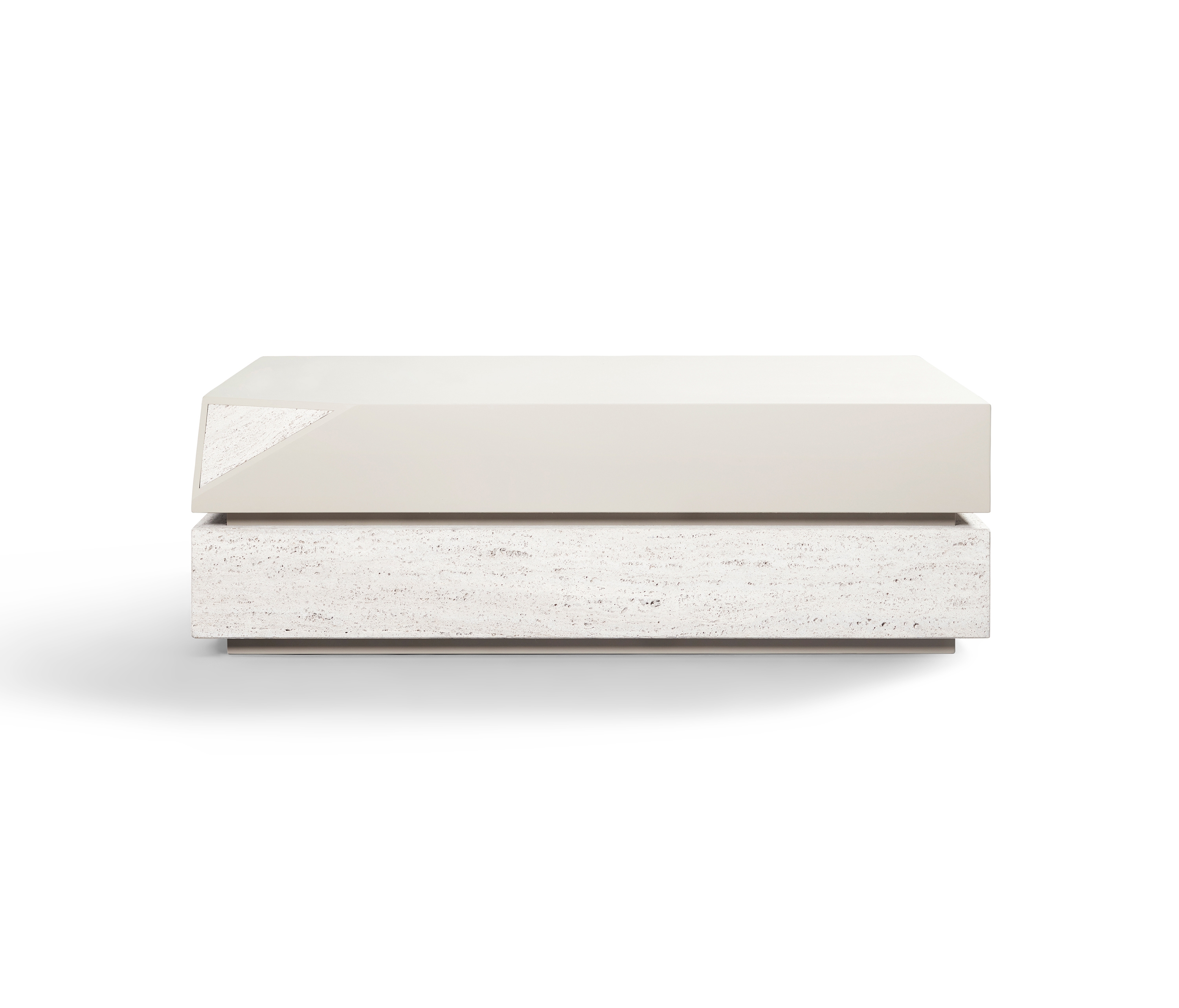Mostrar el producto Zircon Coffee Table Softtouch Beige + Travertin del fabricante DAMI Luxury Interior