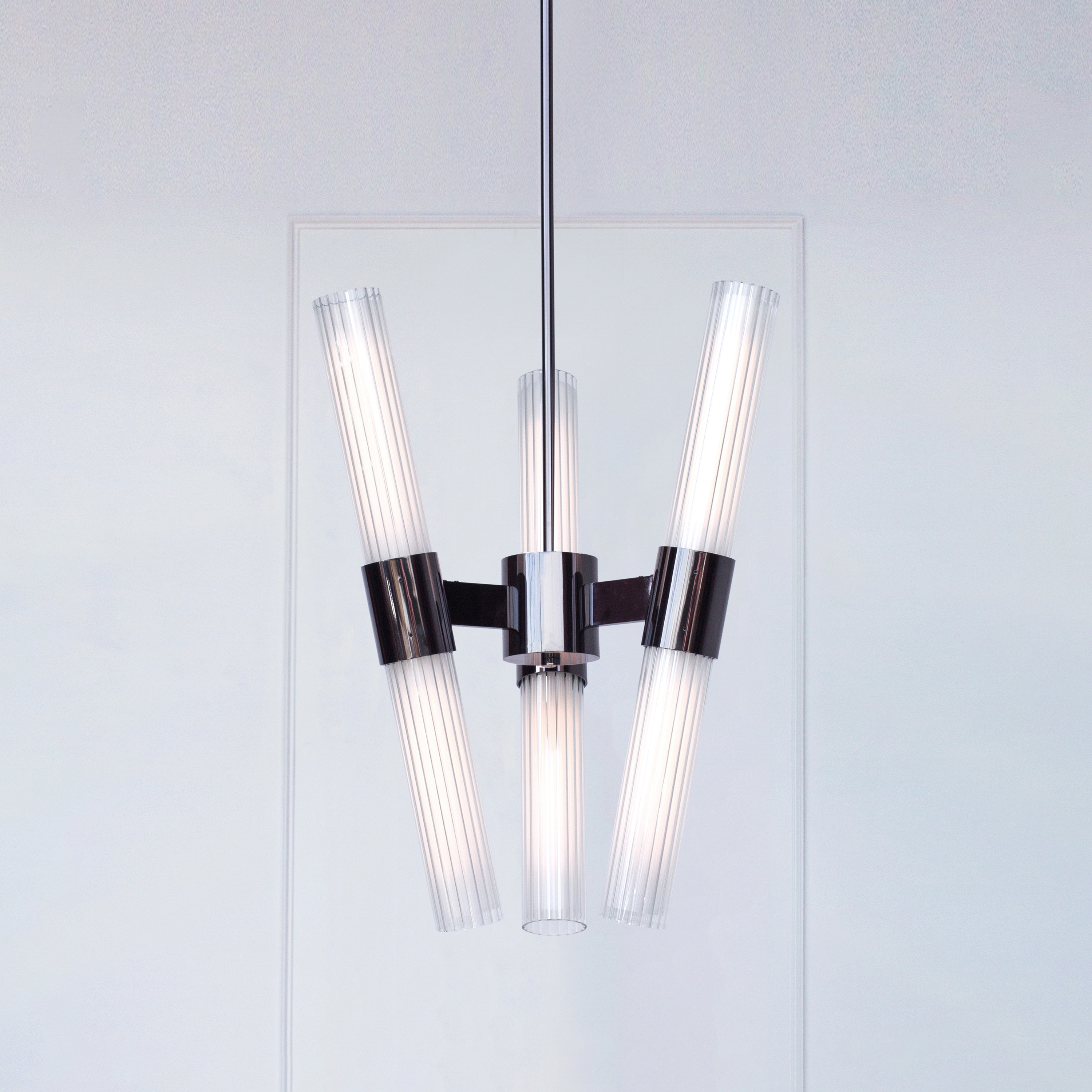 Produkt Dixie | 6 Light Chandelier (Polished black nickel) des Herstellers Trella anzeigen