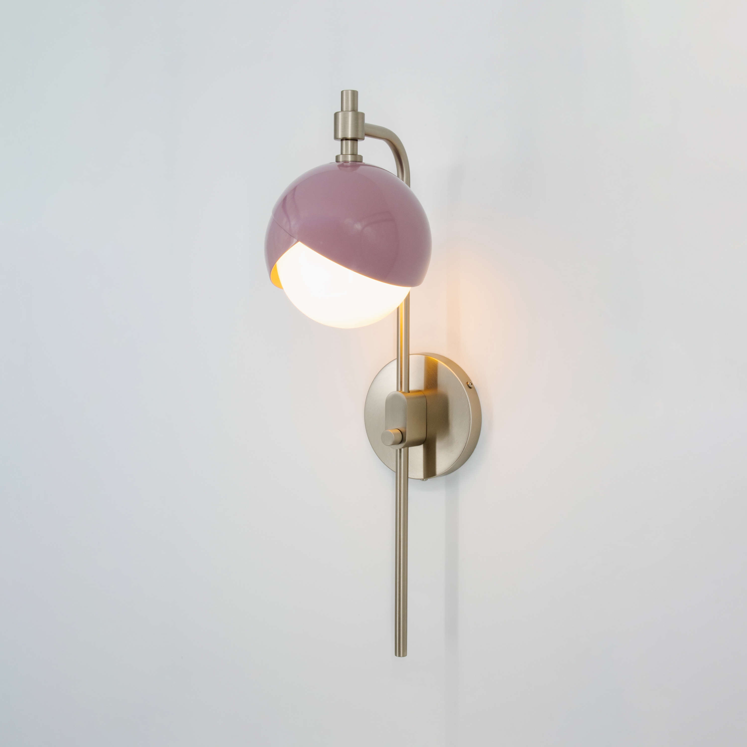 Benedict | Drop Sconce  (Lavender / Satin Nickel)