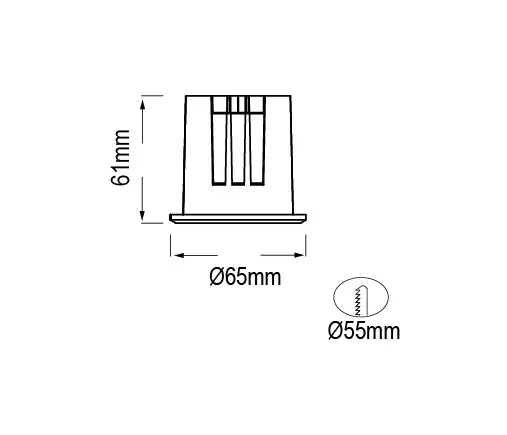 Castaldi - Axel IP65 Trim Ø55 Fixed