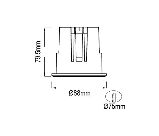 Castaldi - Axel IP65 Trim Ø75 Fixed