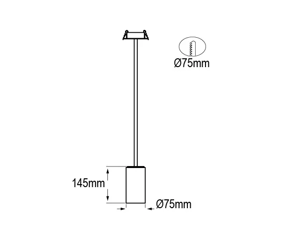 Castaldi - Eidos Pendant Recessed Ø75