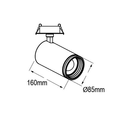Castaldi - Eidos Recessed Ø85 Zoom
