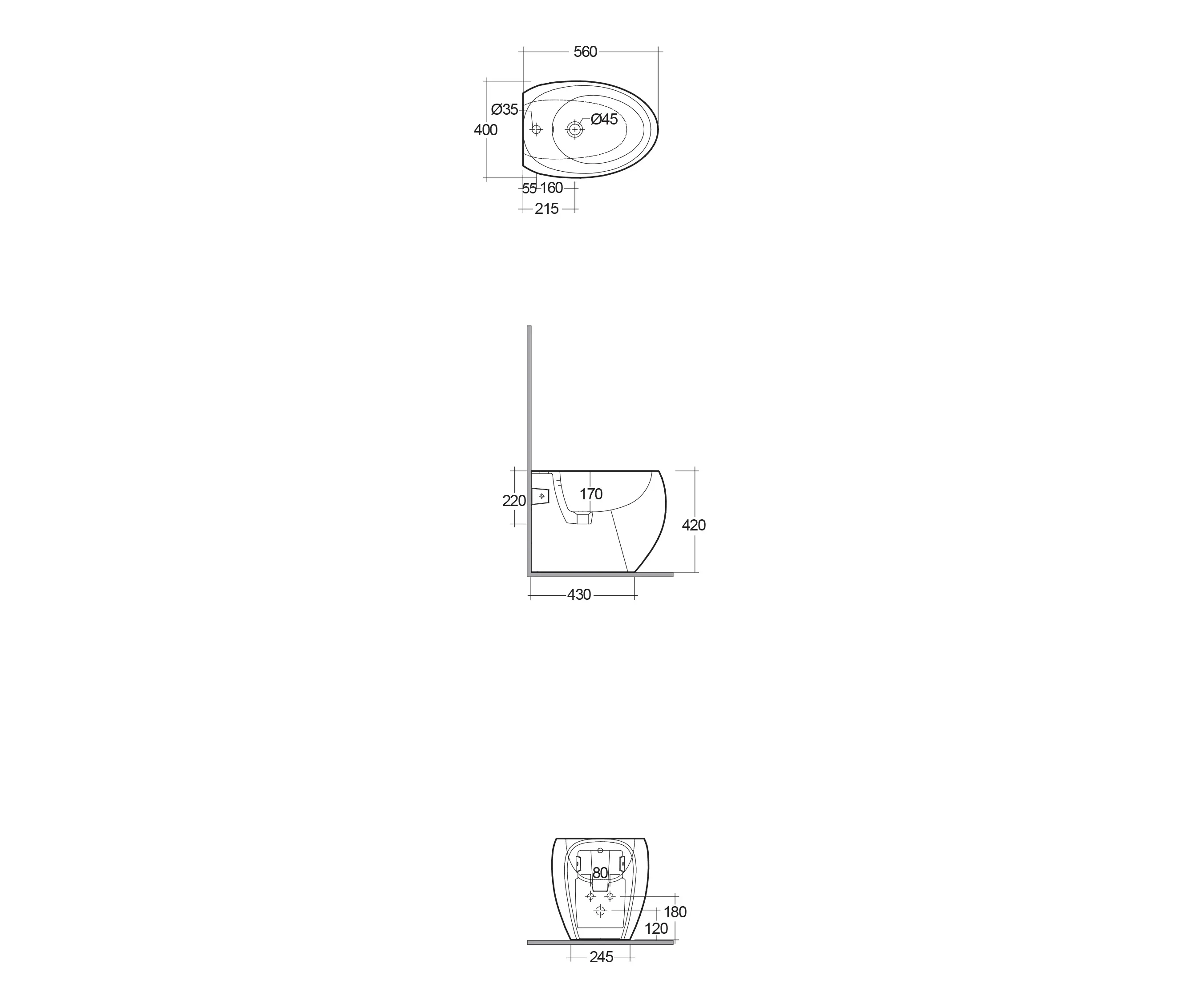 RAK Ceramics - RAK-CLOUD | Floor mounted bidet | Alpine White