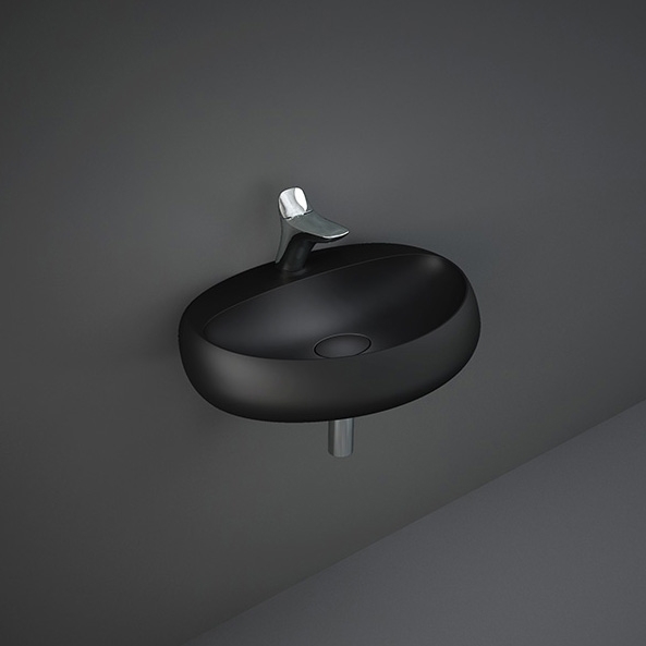 RAK-CLOUD | Wall-mounted washbasin | Matt Black