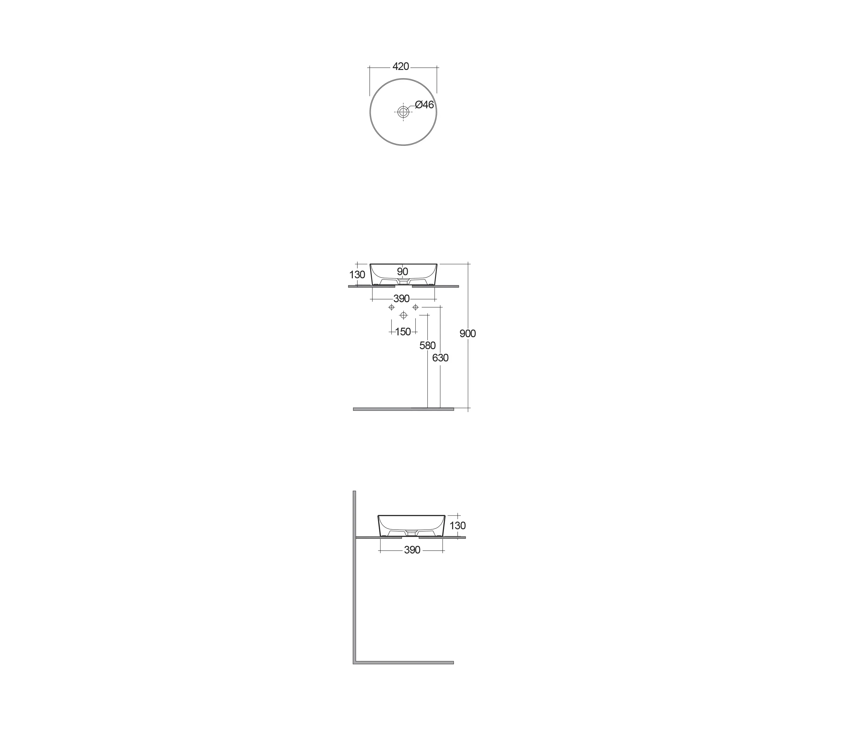 RAK Ceramics - RAK-FEELING | Round washbasin