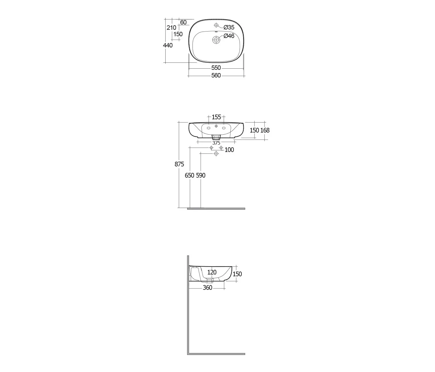 RAK Ceramics - RAK-ILLUSION | Wall Hung Washbasin