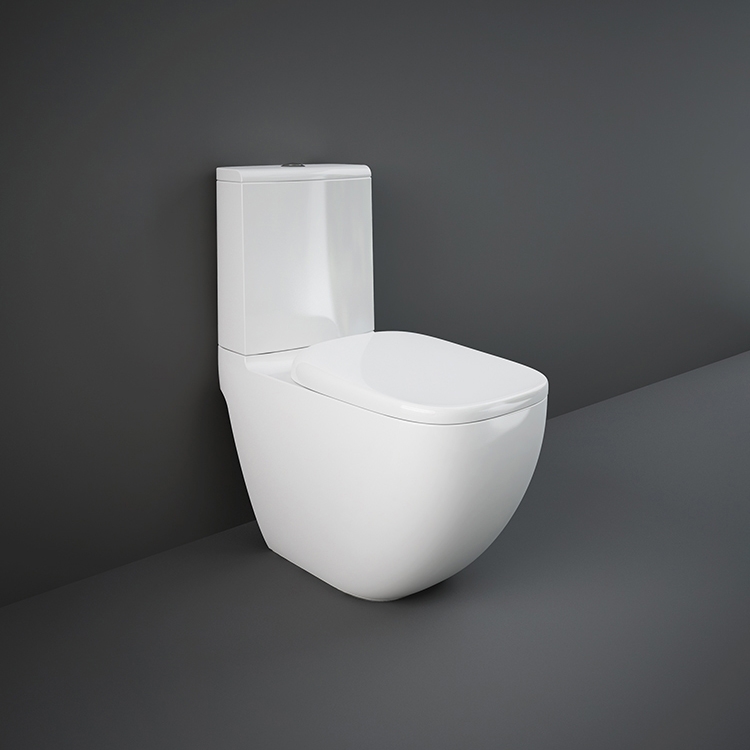 Display product RAK-ILLUSION | Rimless Back Open Close Coupled Water Closet S Trap 66 CM from manufacturer RAK Ceramics