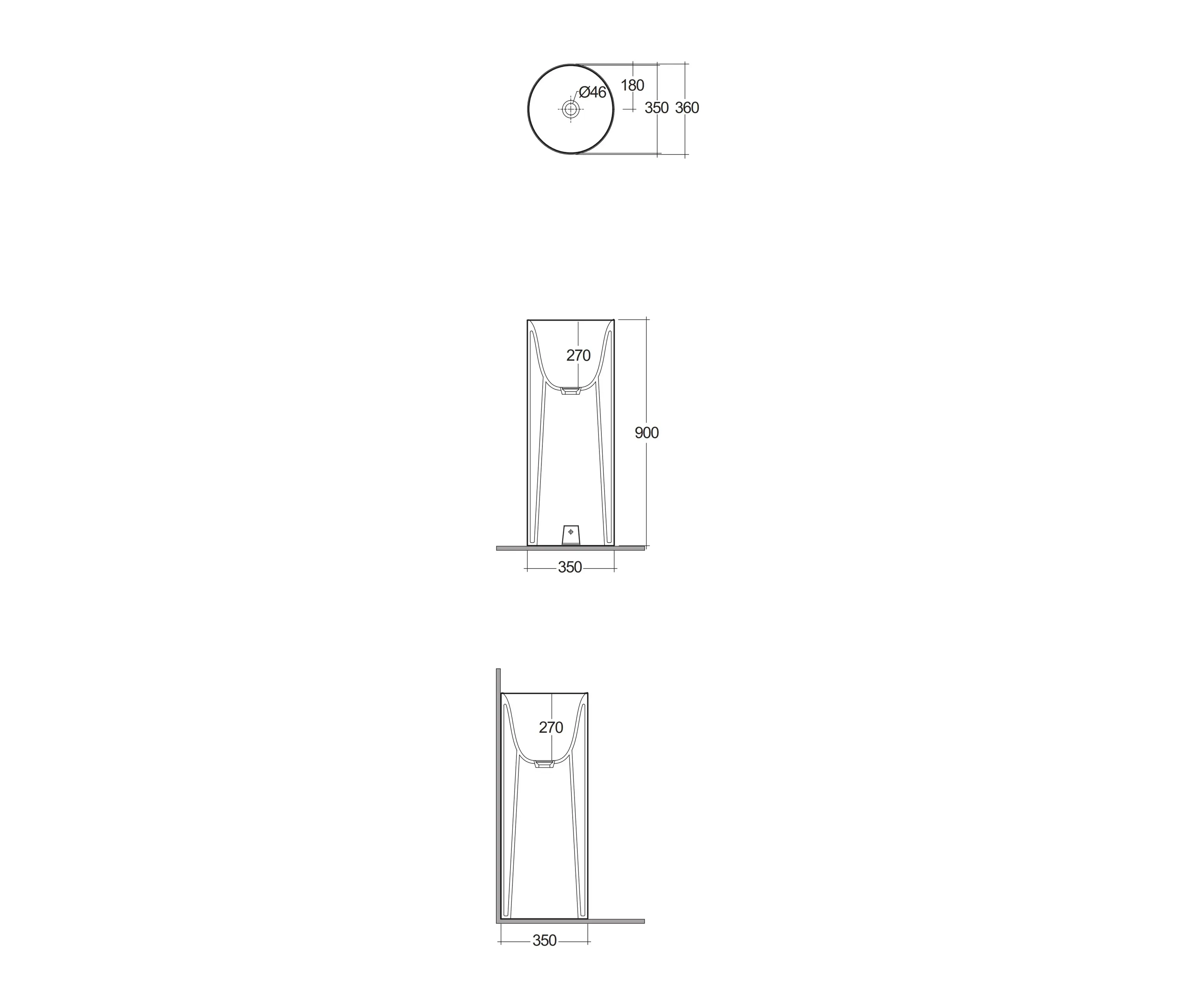 RAK Ceramics - RAK-PETIT | Round Freestanding Washbasin