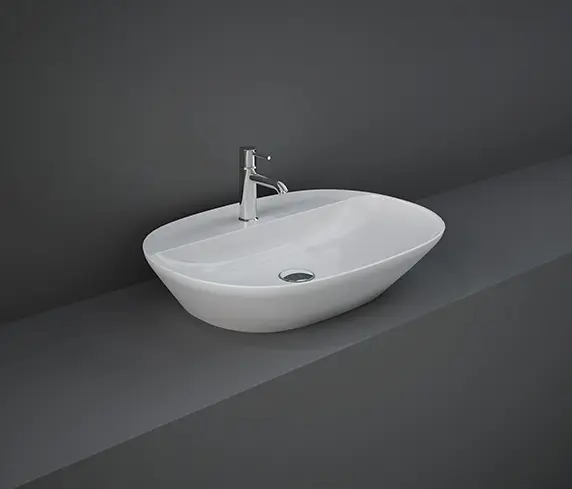 RAK Ceramics - RAK-VARIANT | Oval Elongated Countertop washbasin with tap hole