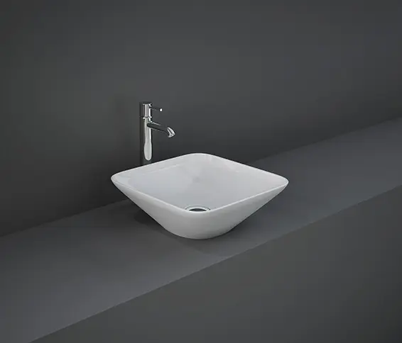 RAK Ceramics - RAK-VARIANT | Squared Countertop washbasin without tap hole