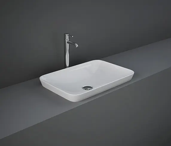 RAK Ceramics - RAK-VARIANT | Rectangle Drop in Washbasin without tap hole