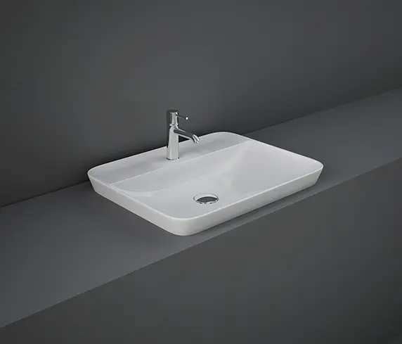 RAK Ceramics - RAK-VARIANT | Rectangle Drop in Washbasin with tap hole