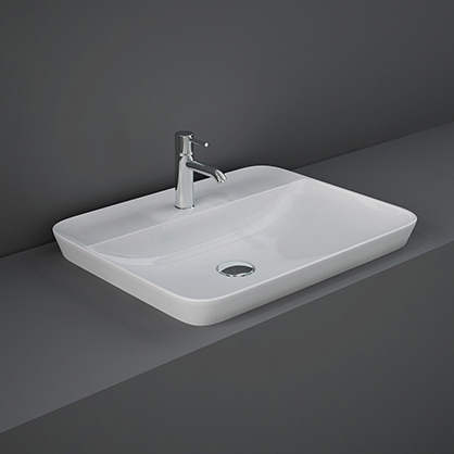 Display product RAK-VARIANT | Rectangle Drop in Washbasin with tap hole from manufacturer RAK Ceramics