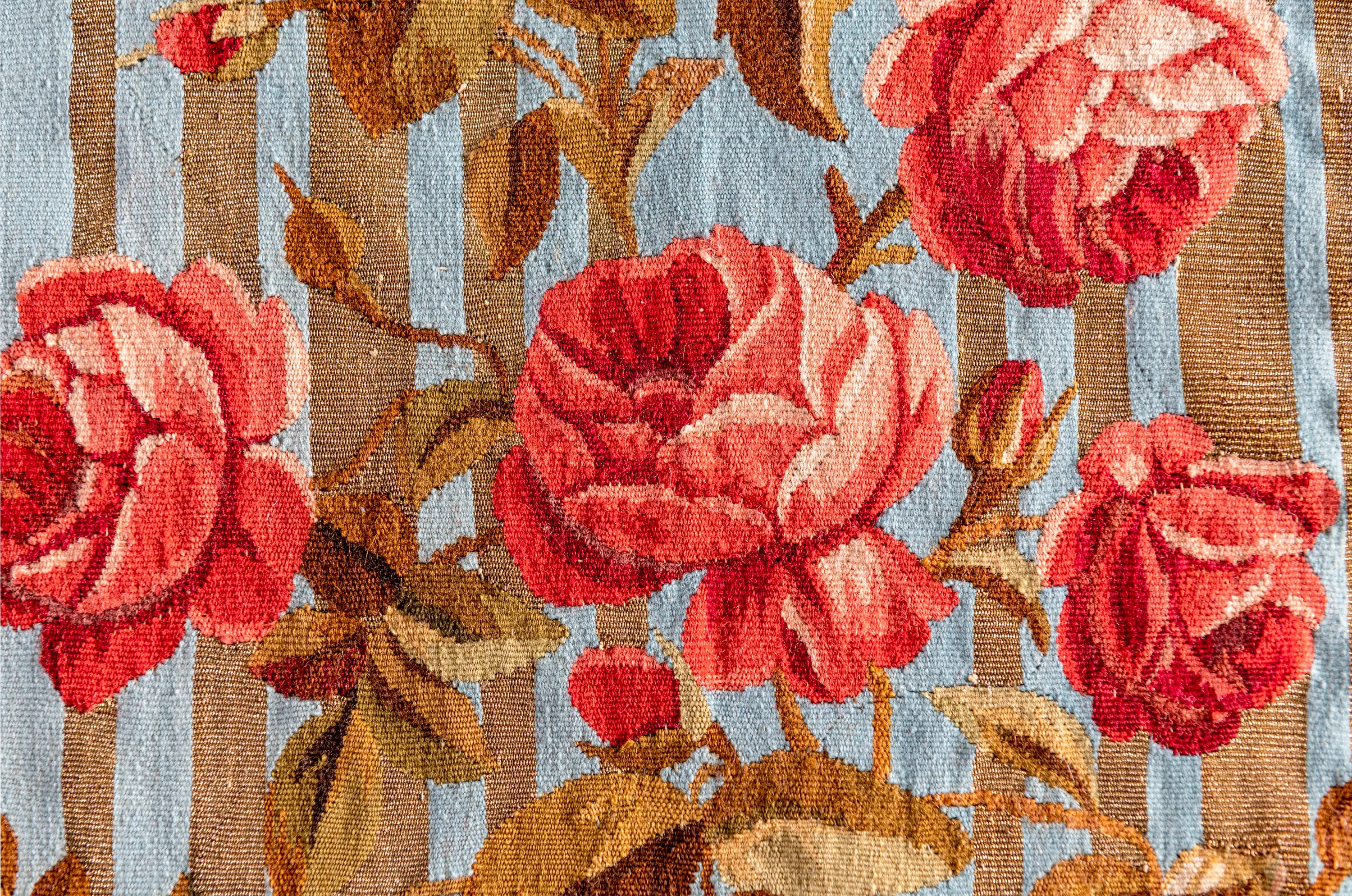 D.S.V. CARPETS - Pair of Aubusson Tapestries with golden threads