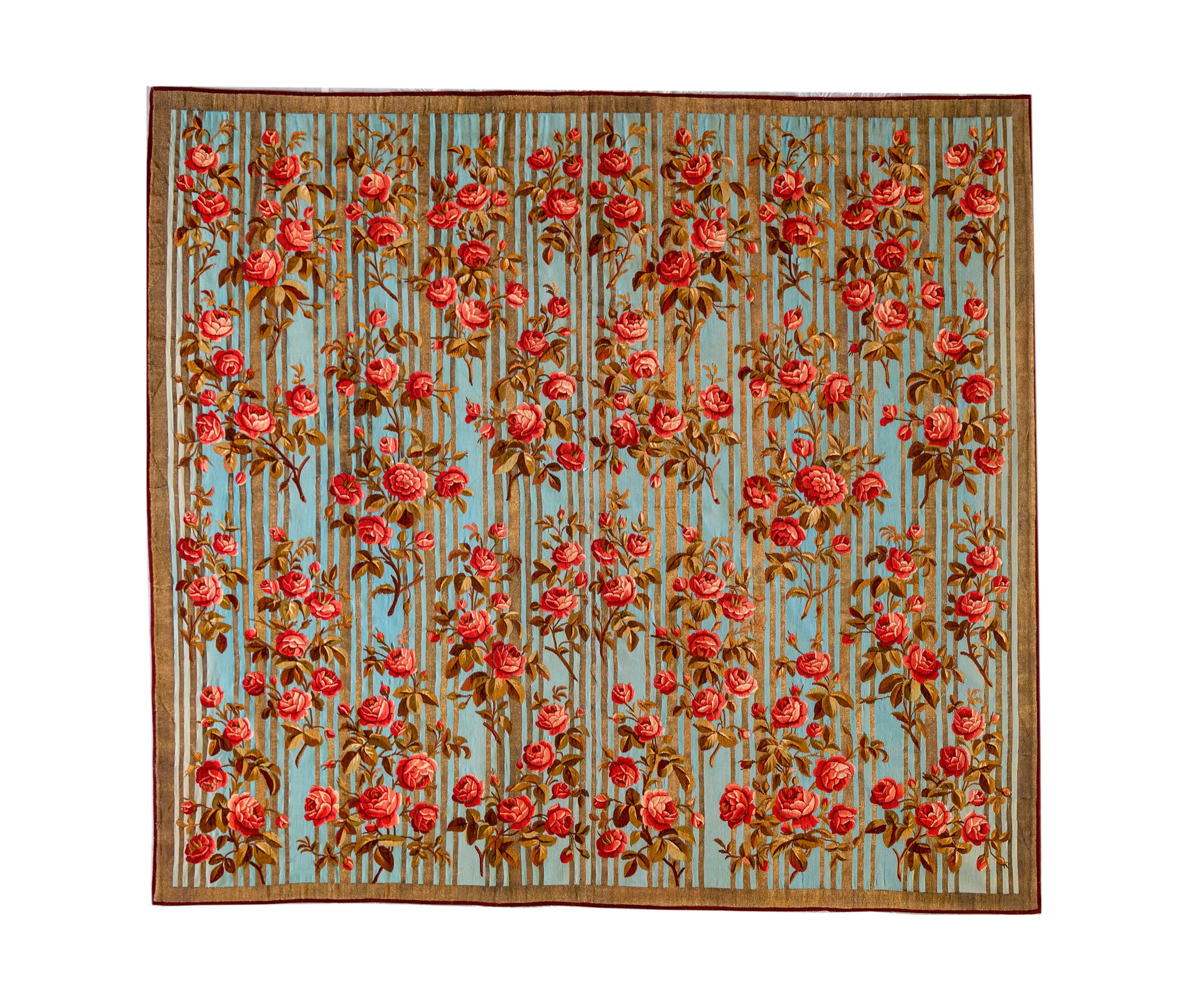 D.S.V. CARPETS - Pair of Aubusson Tapestries with golden threads