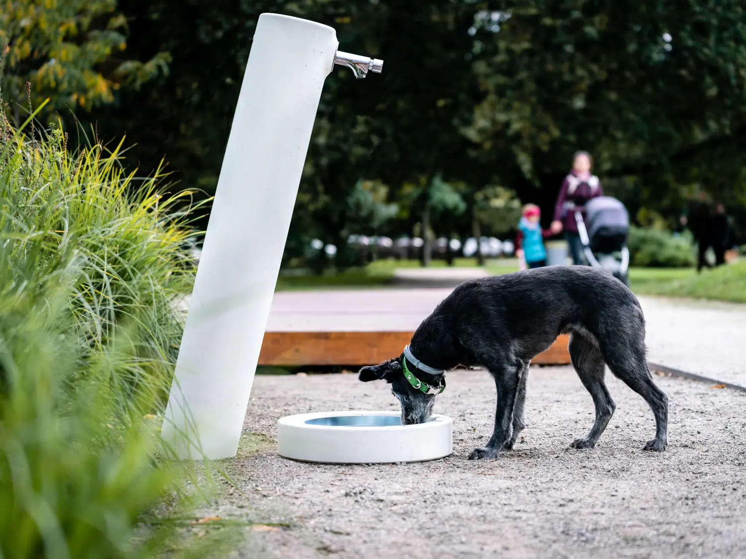 VPI Concrete - Fred | Drinking fountain with a dog drinking bowl