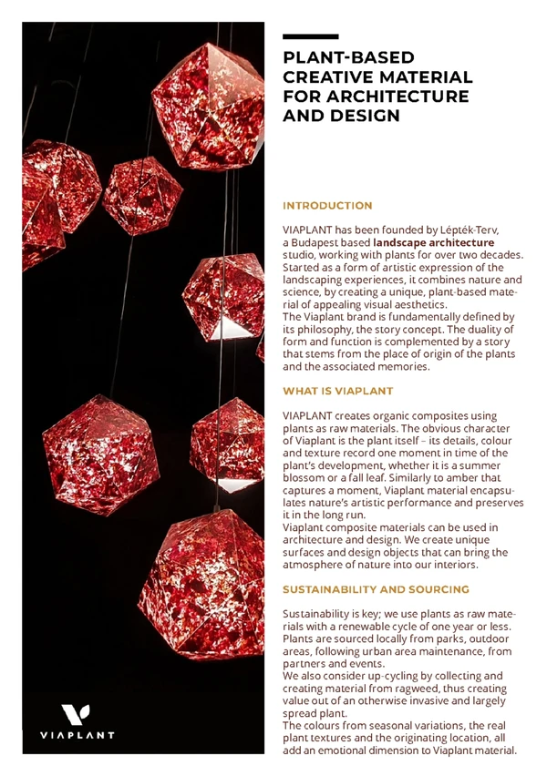 Preview image for the file PLANT-BASED CREATIVE MATERIAL FOR ARCHITECTURE AND DESIGN