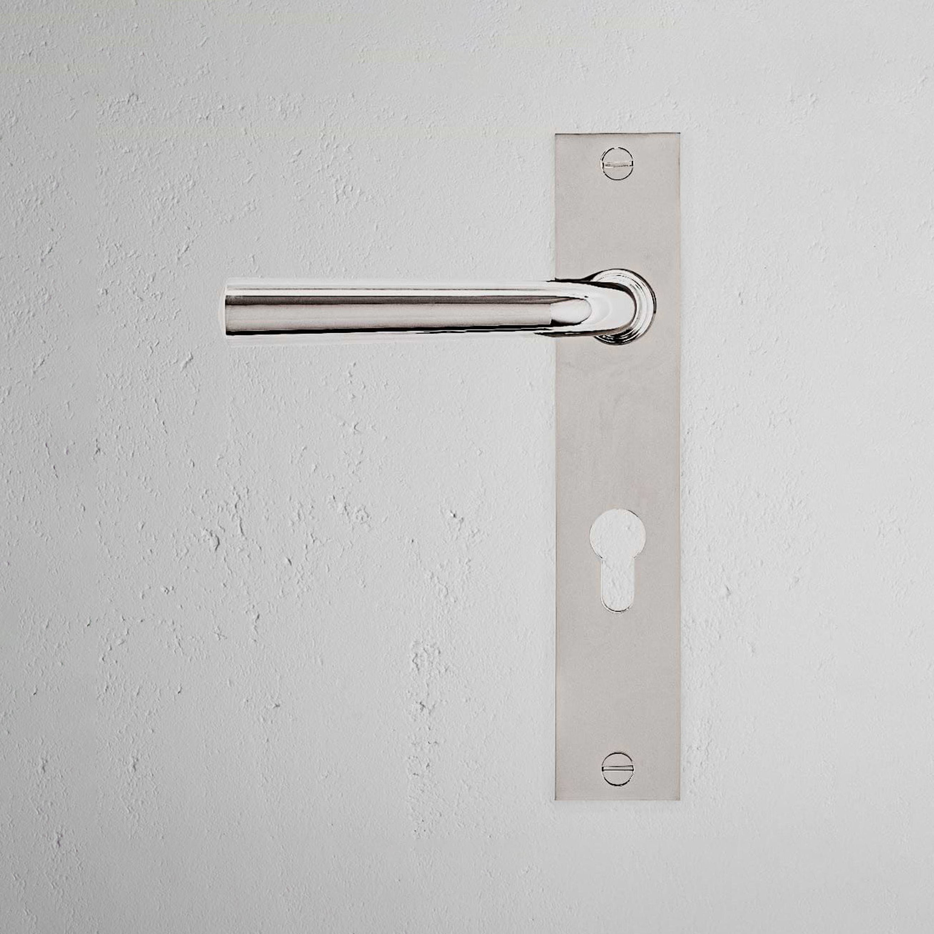 Vertoon produk Apsley Long Plate Sprung Door Handle van vervaardiger Corston Architectural Detail