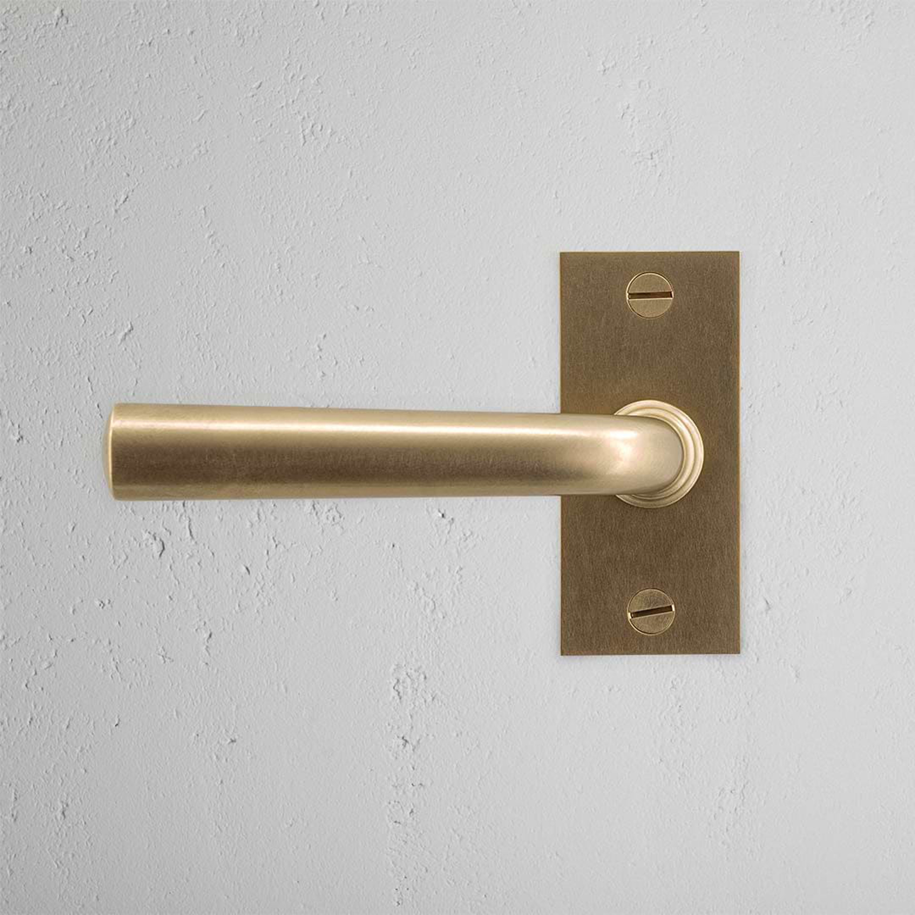 Display product Apsley Short Plate Fixed Door Handle from manufacturer Corston Architectural Detail