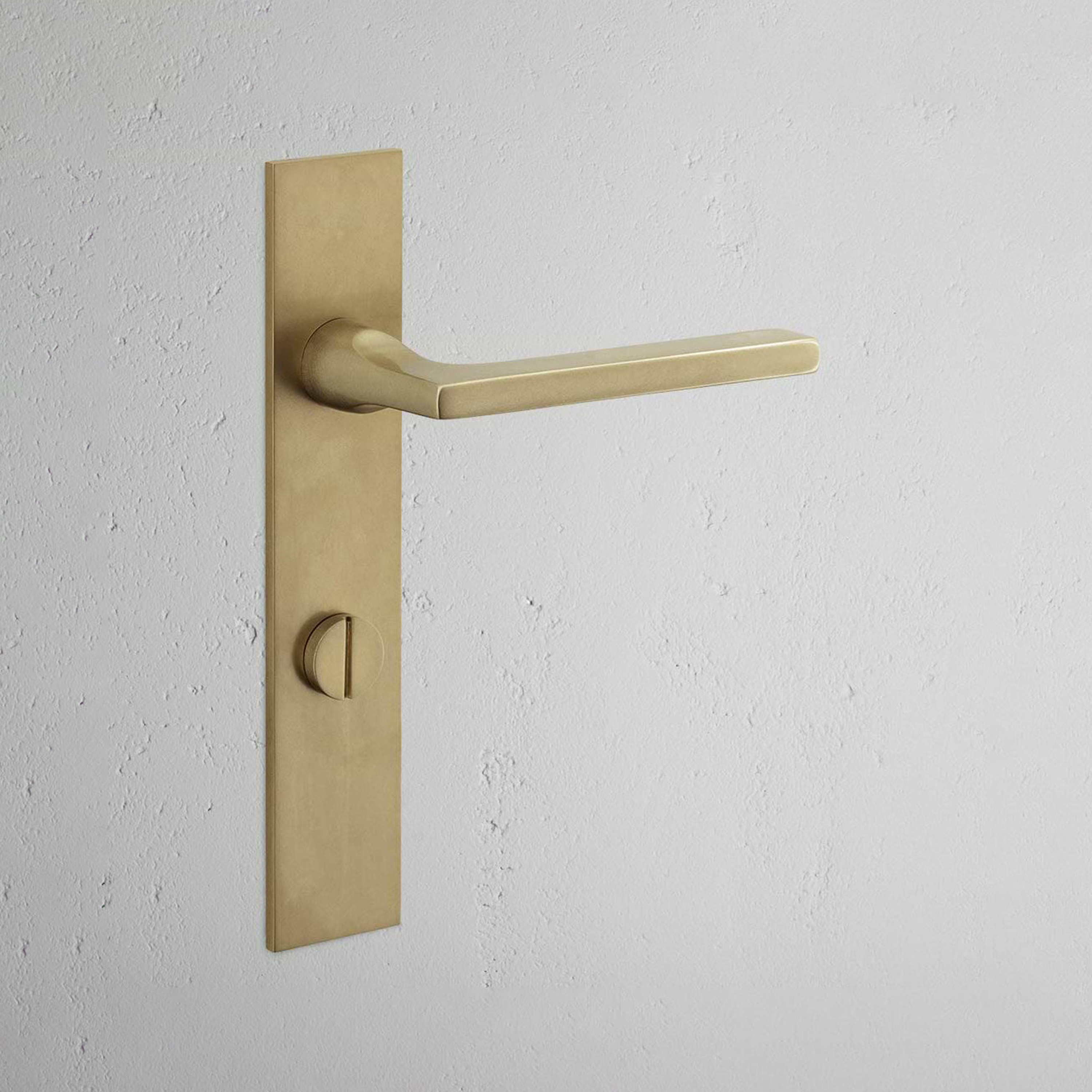 Display product Clayton Long Plate Sprung Door Handle & Euro Lock from manufacturer Corston Architectural Detail
