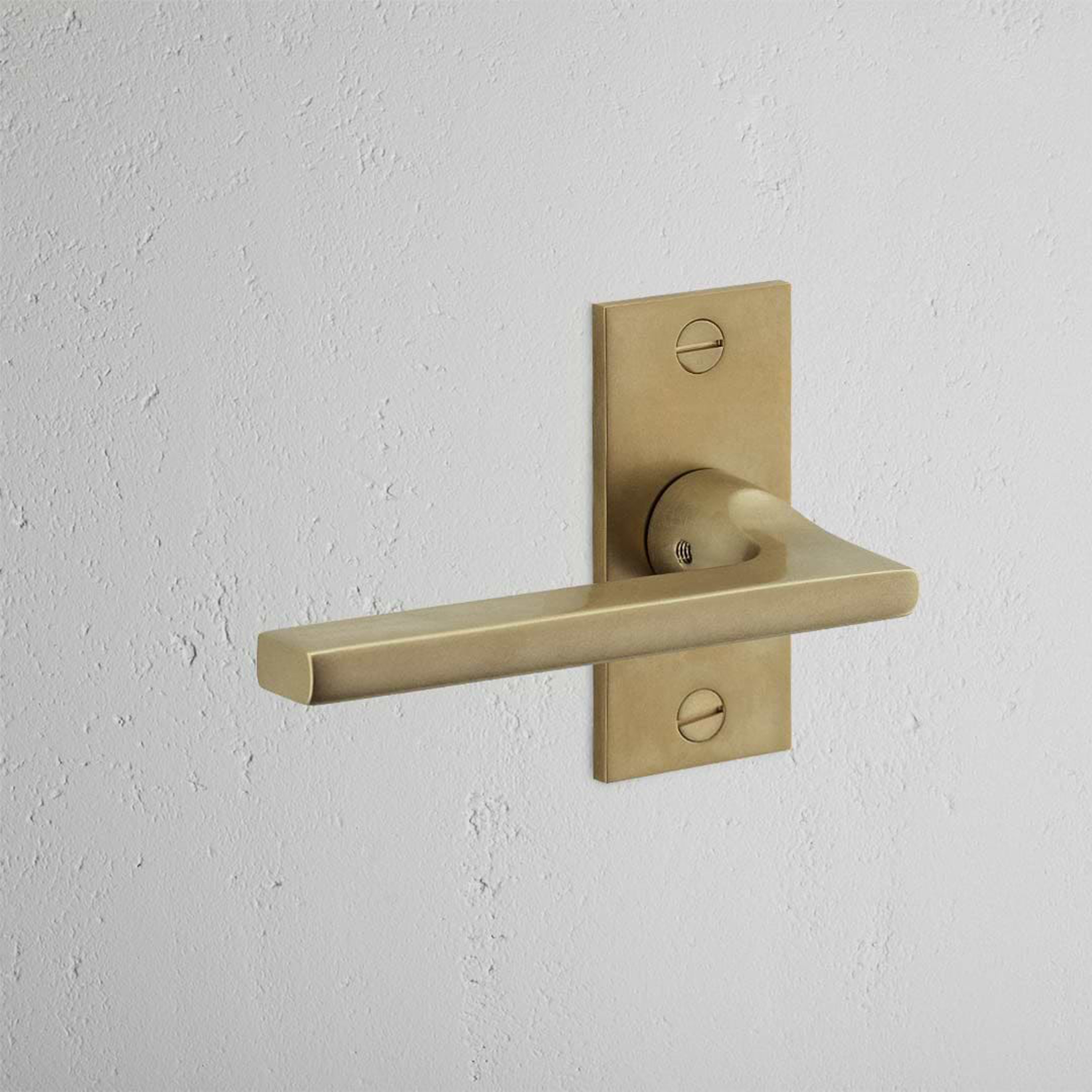 Display product Clayton Short Plate Sprung Door Handle from manufacturer Corston Architectural Detail