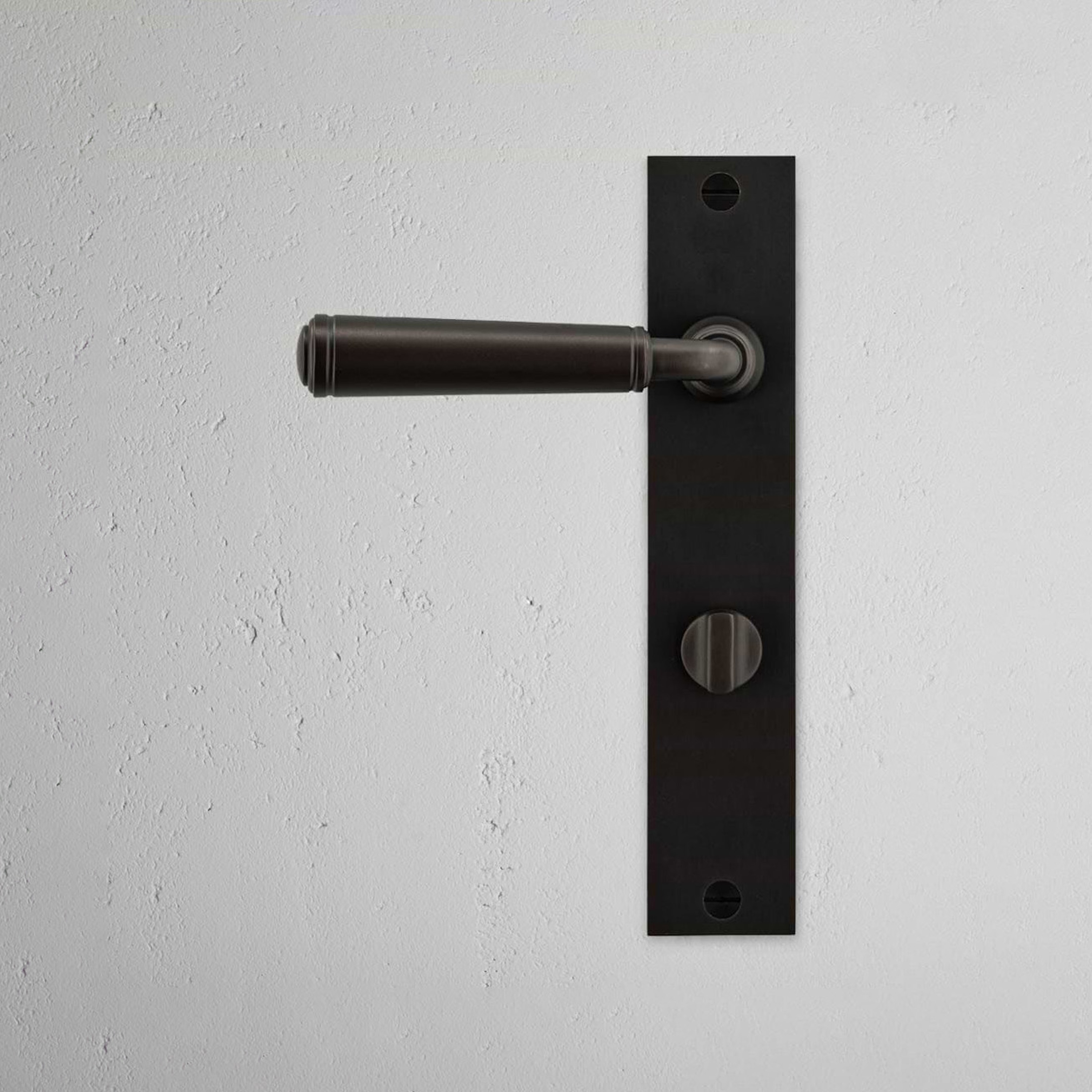 Display product Digby Long Plate Sprung Door Handle & Euro Lock from manufacturer Corston Architectural Detail