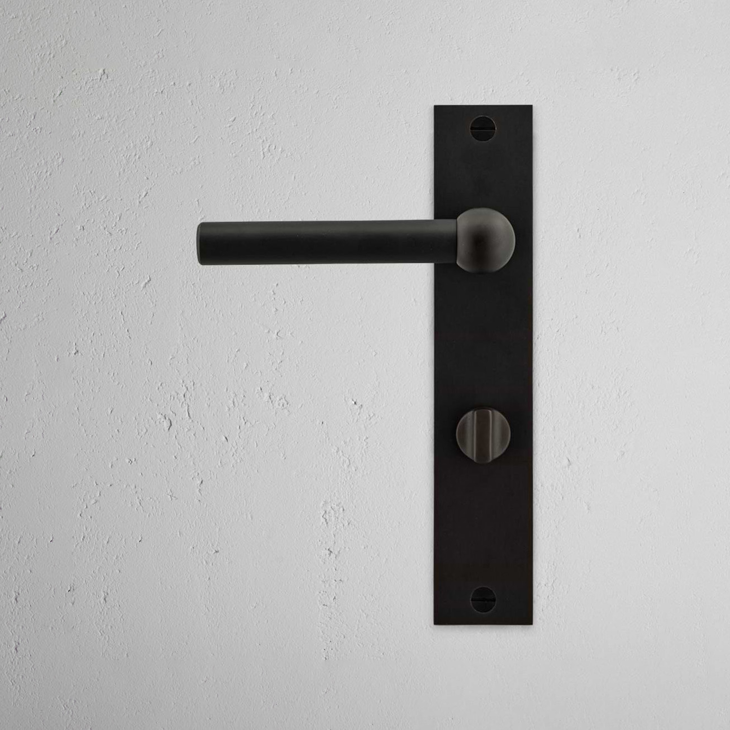 Harper Long Plate Sprung Door Handle & Euro Lock