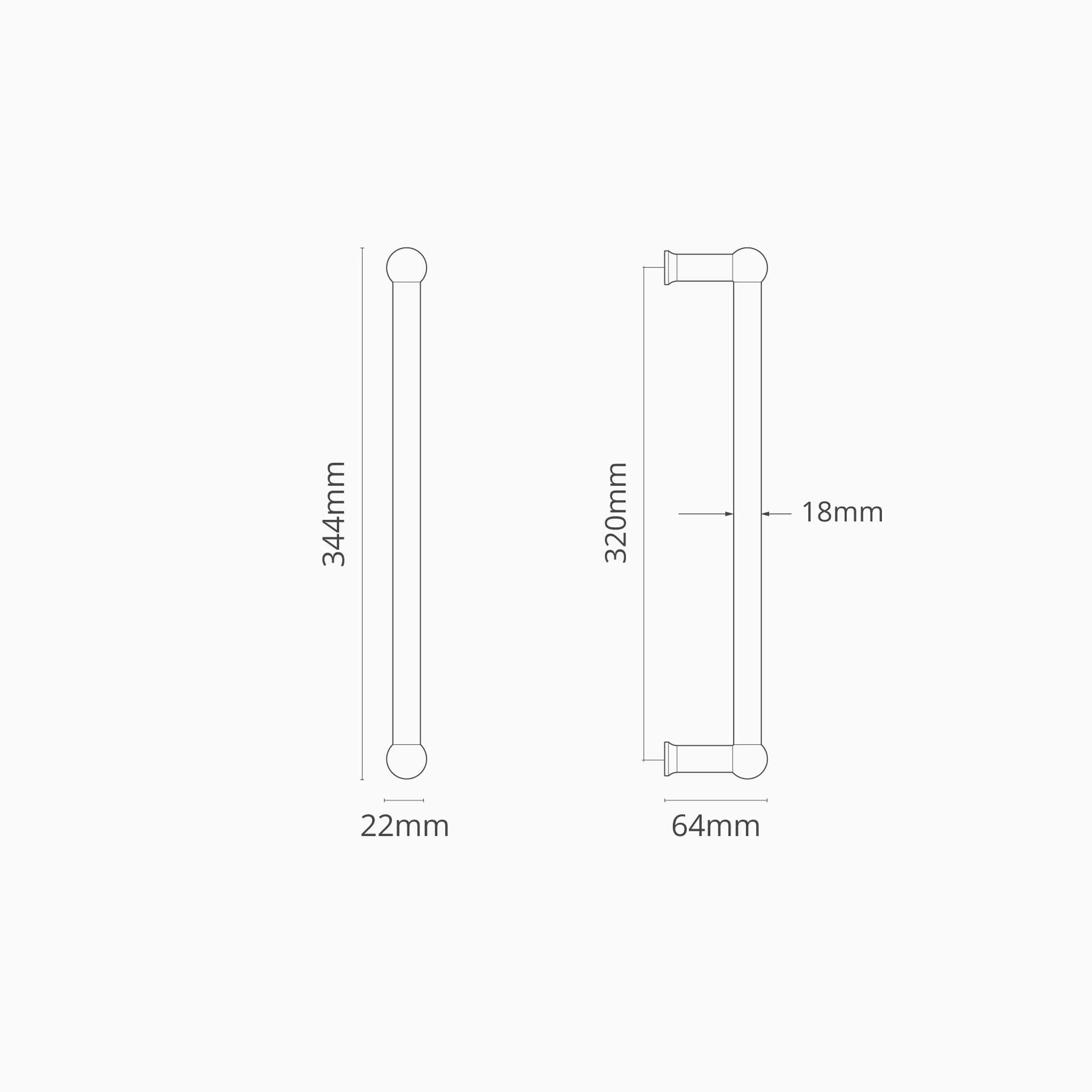 Corston Architectural Detail - Harper Single Pull Handle 320mm