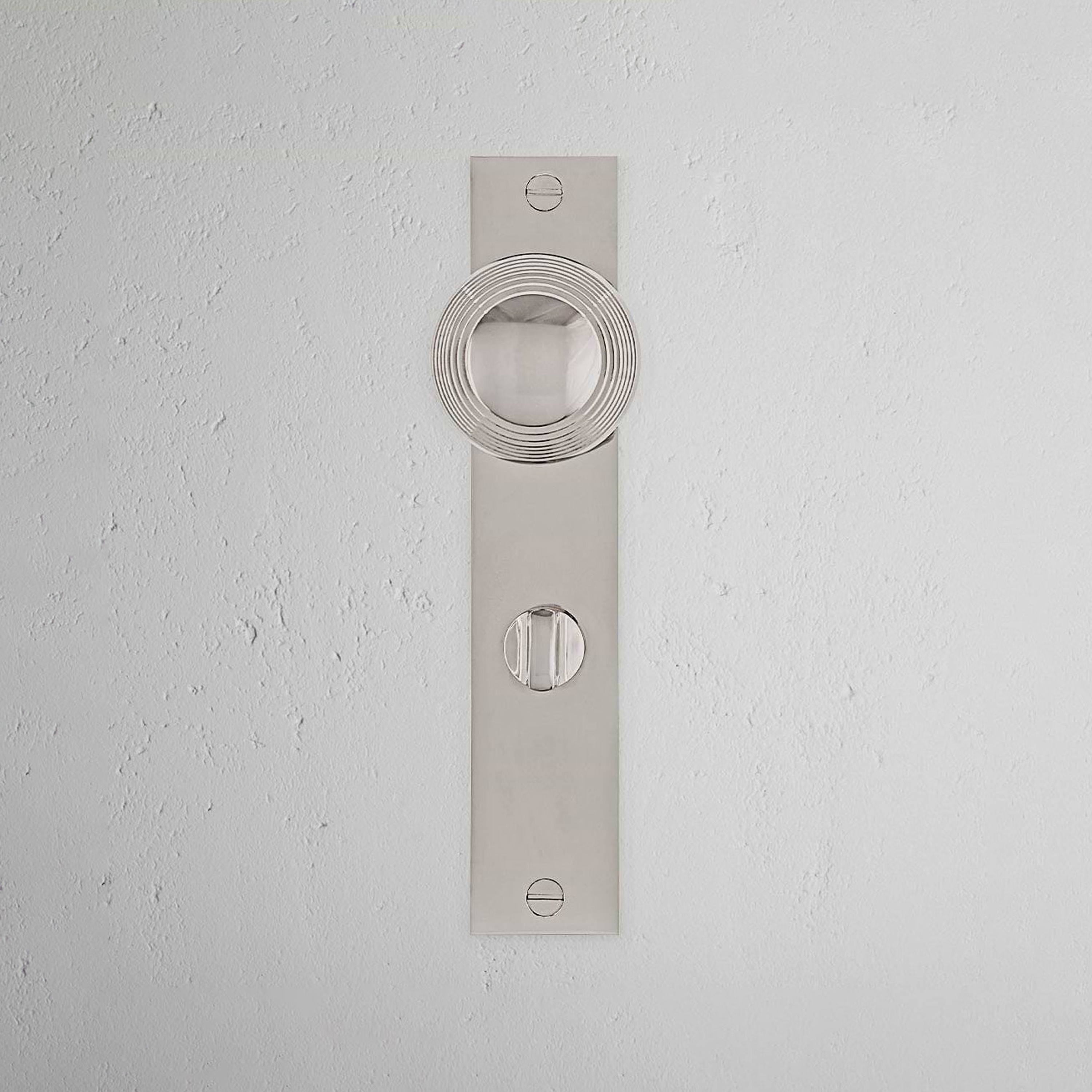 Display product Poplar Long Plate Sprung Door Knob & Euro Lock from manufacturer Corston Architectural Detail