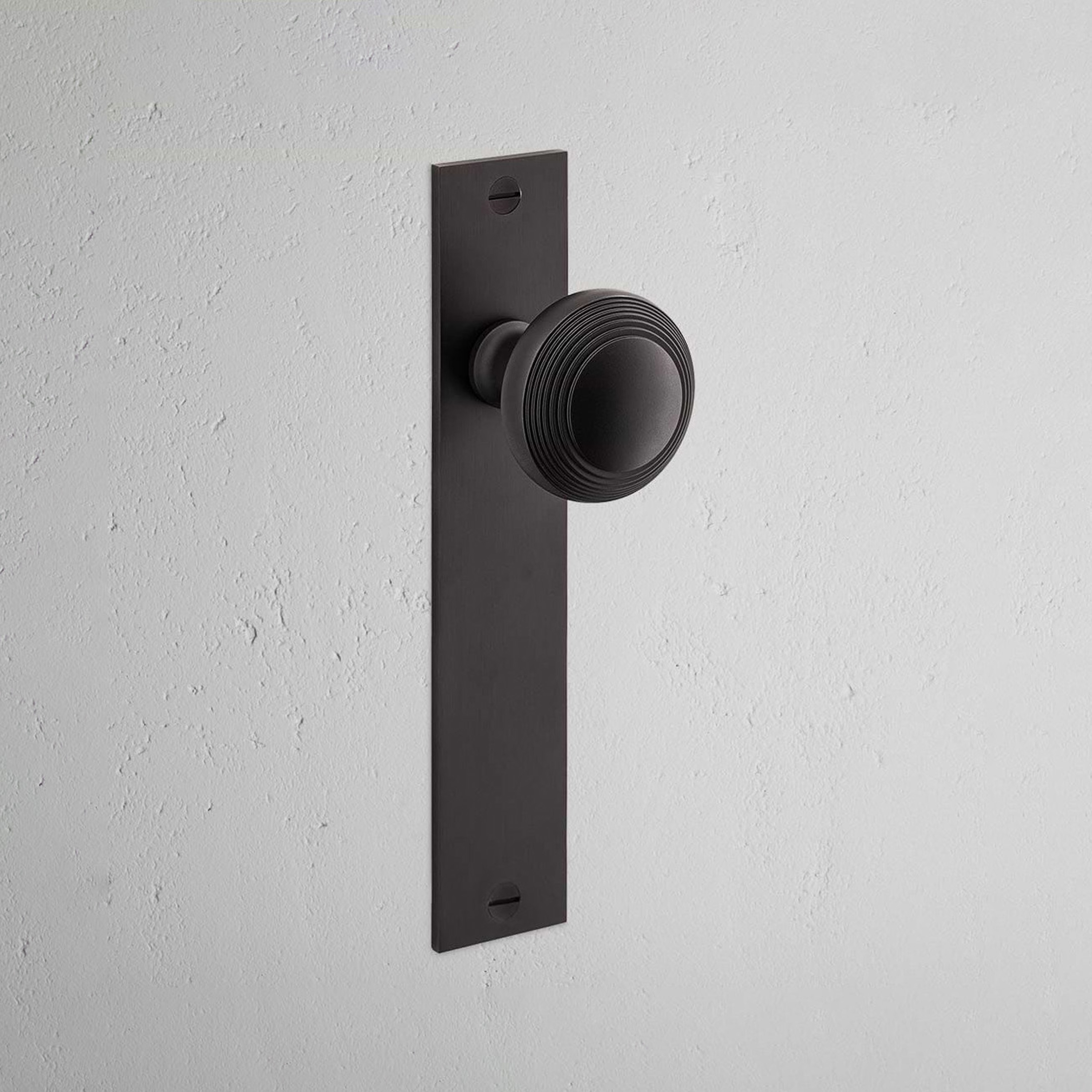 Display product Poplar Long Plate Sprung Door Knob & Thumbturn from manufacturer Corston Architectural Detail