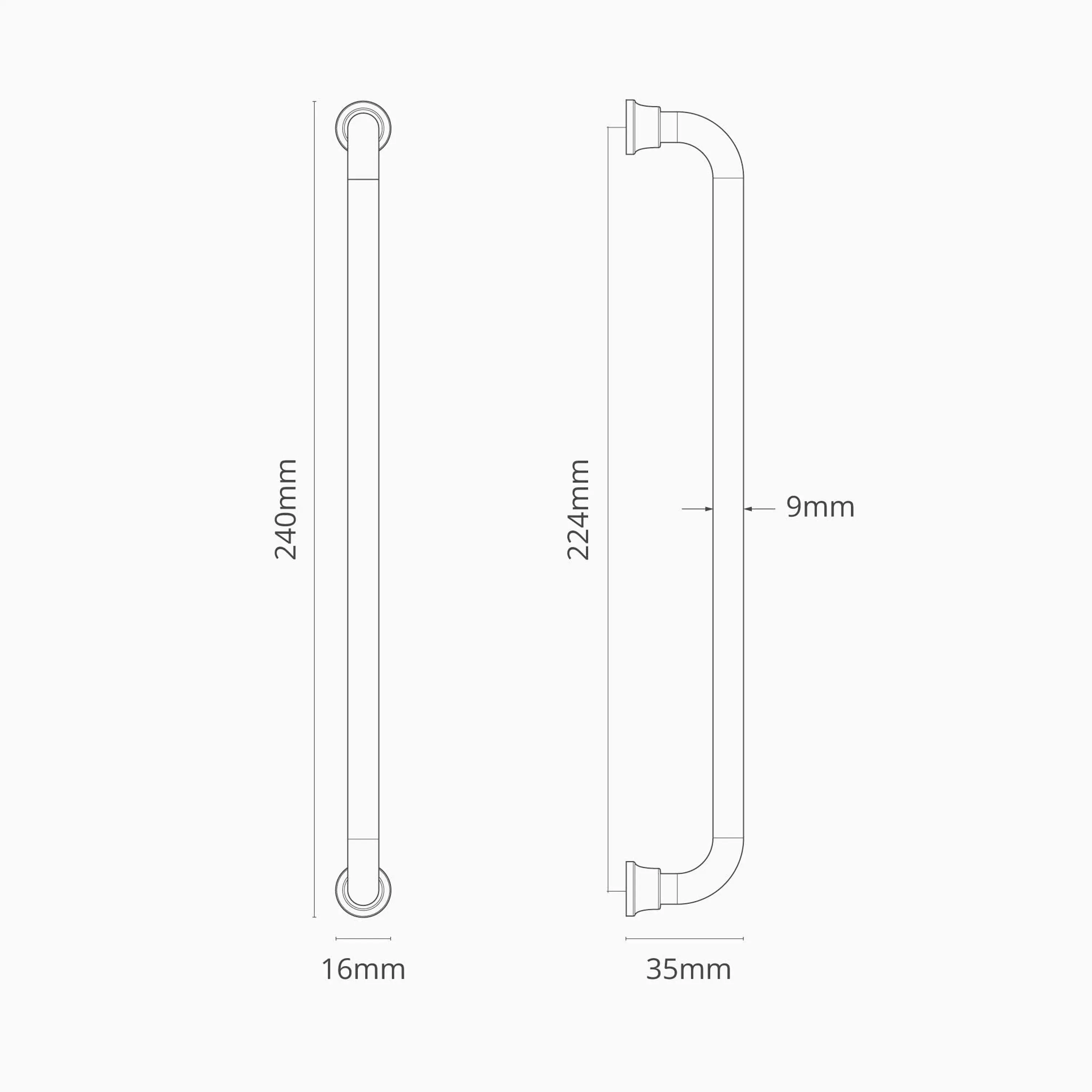 Corston Architectural Detail - Sycamore Maniglia per mobili 224mm