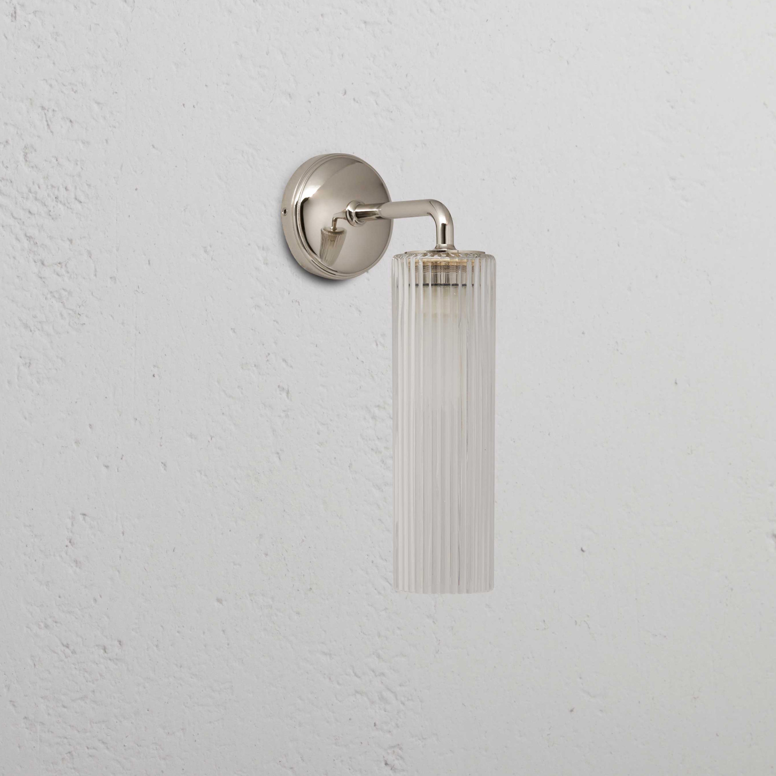 Claremont Small Wall Light Fluted Glass