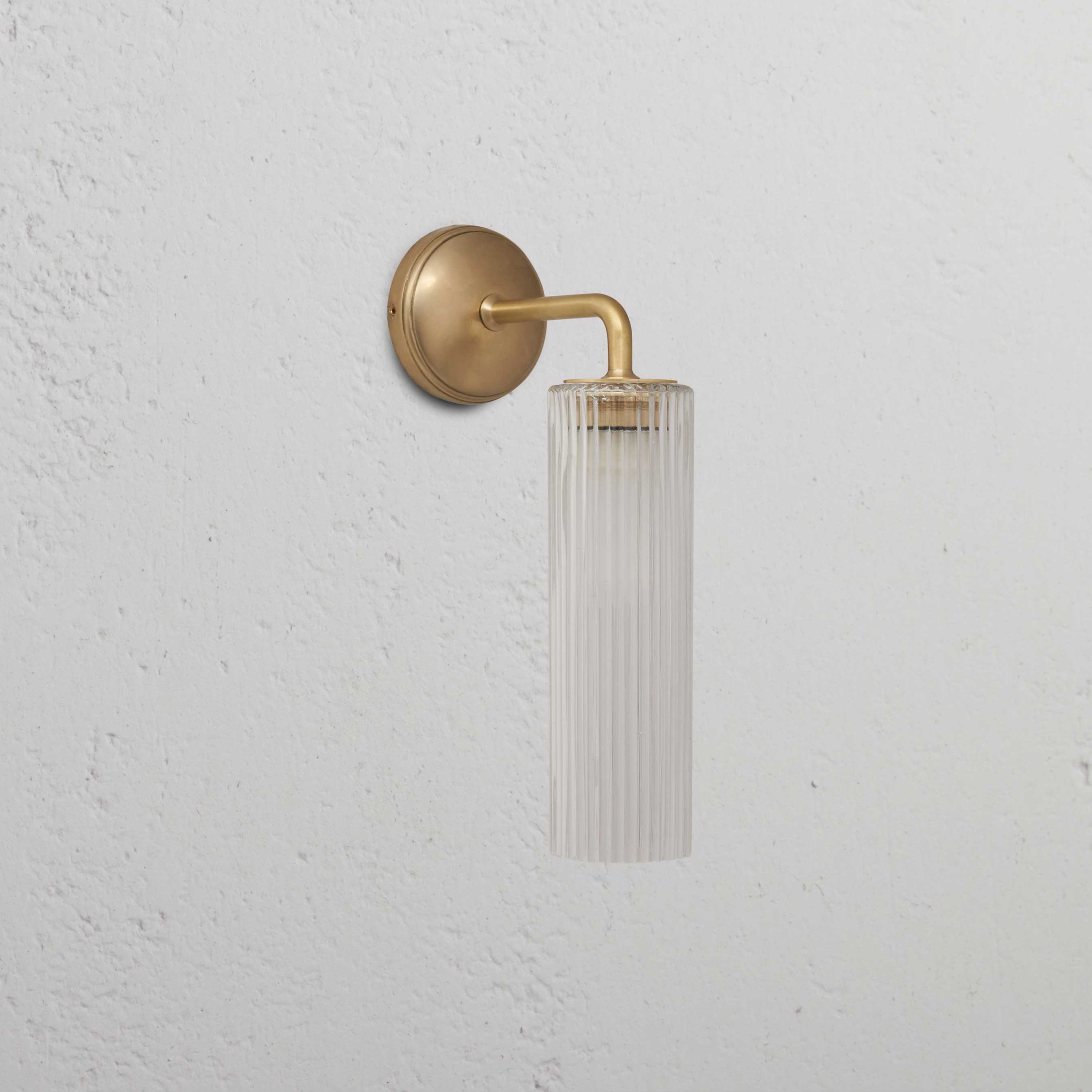 Claremont Small Wall Light Fluted Glass