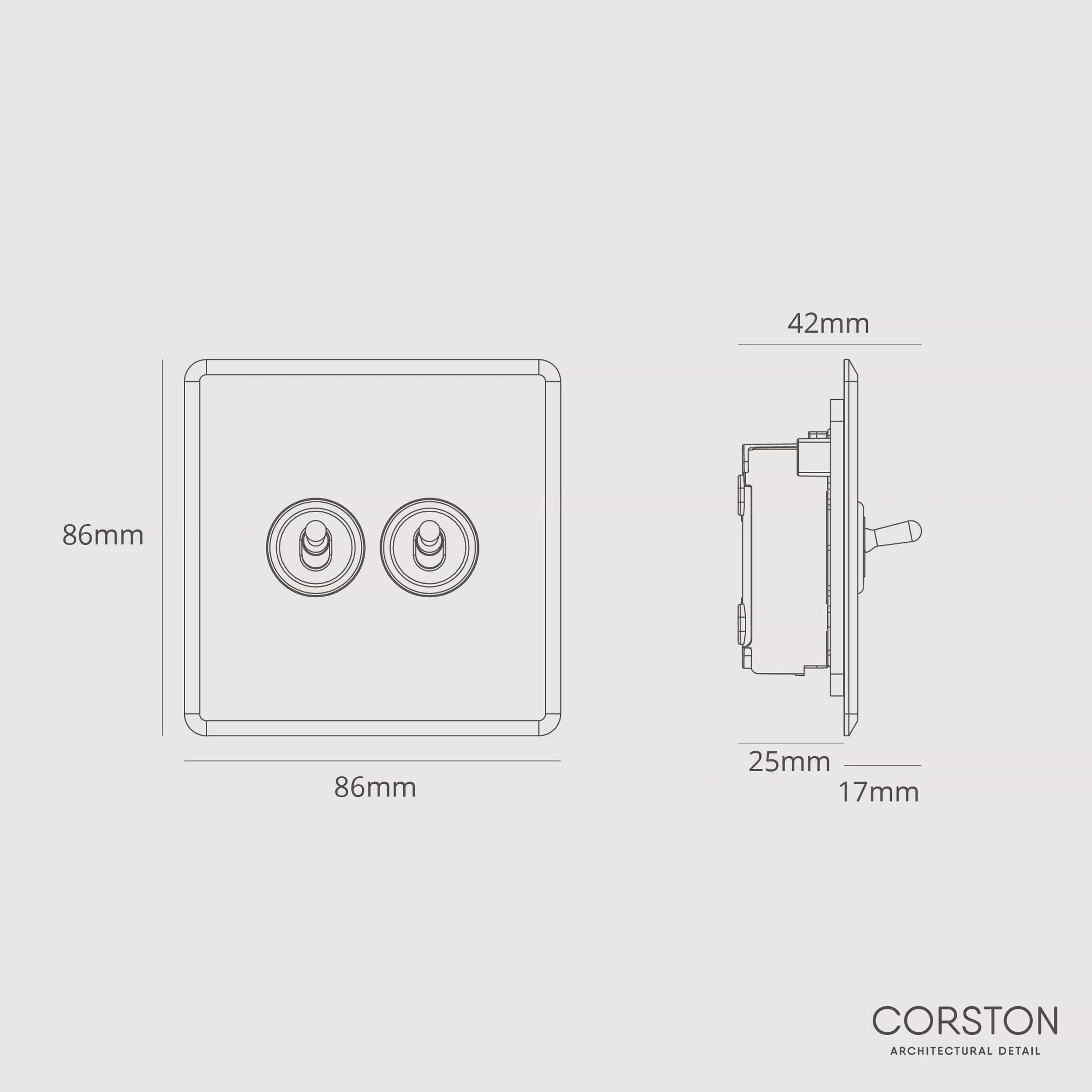 Corston Architectural Detail - 2G Two Way Toggle Switch