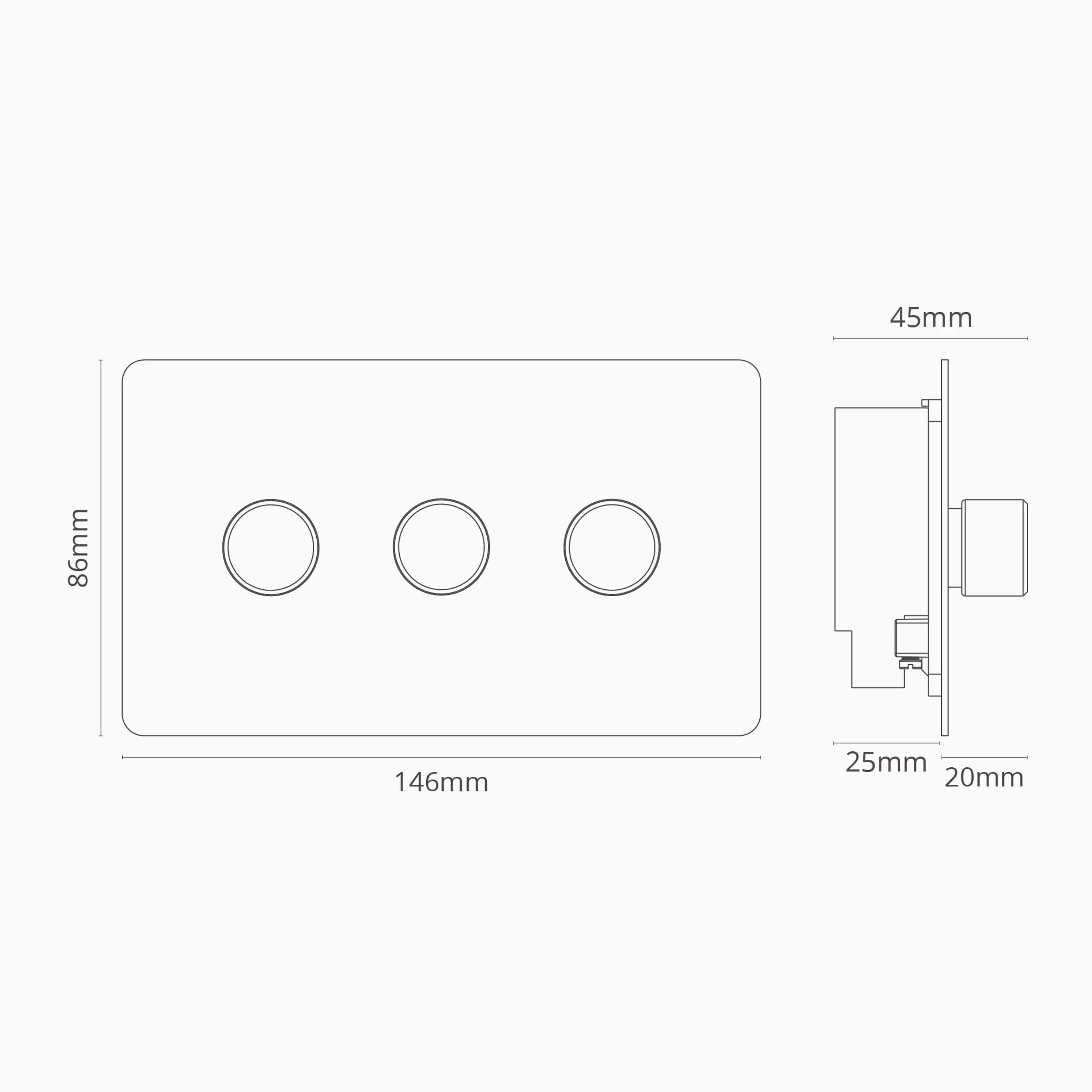 Corston Architectural Detail - 3G Two Way Dimmer Switch