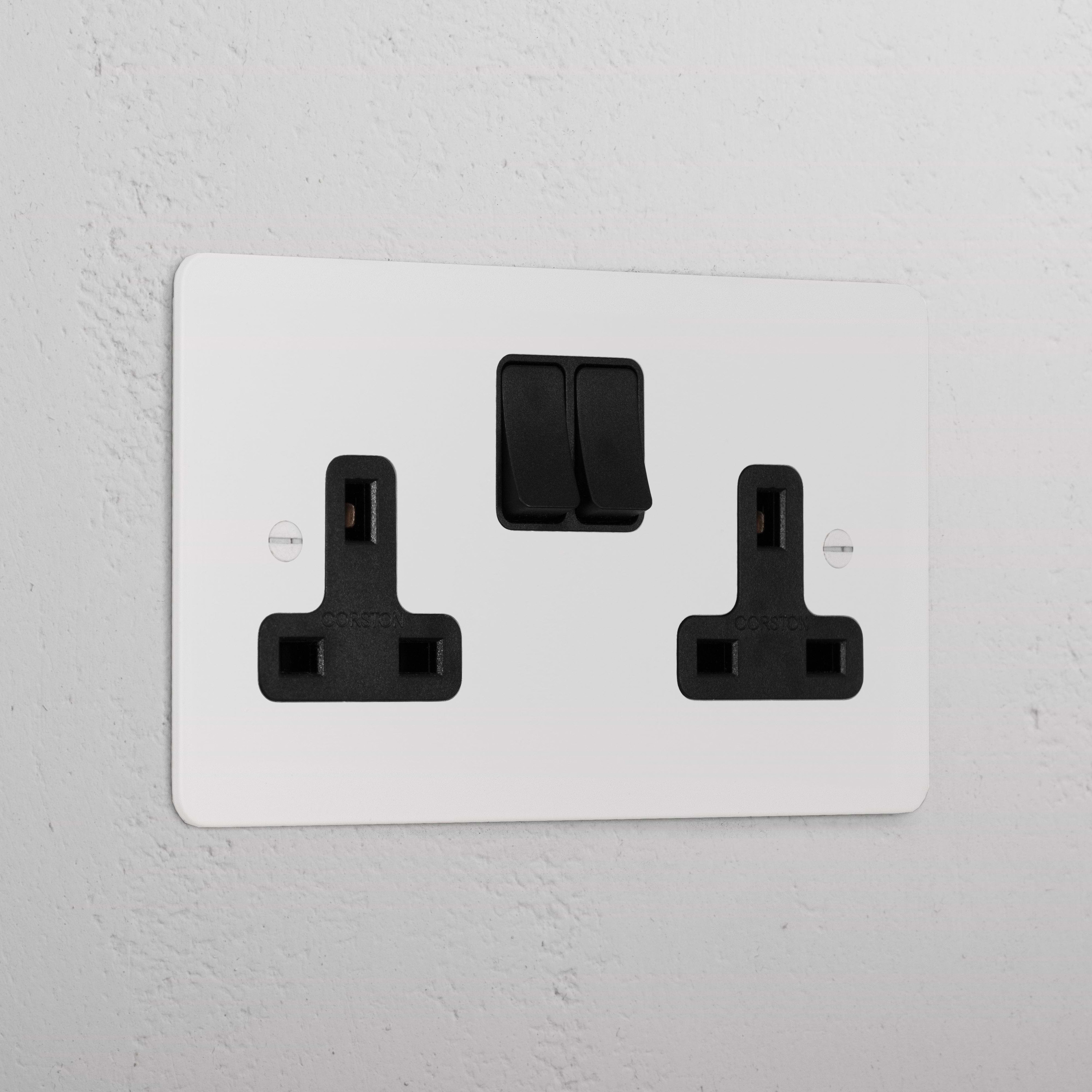 Double Socket UK - Paintable