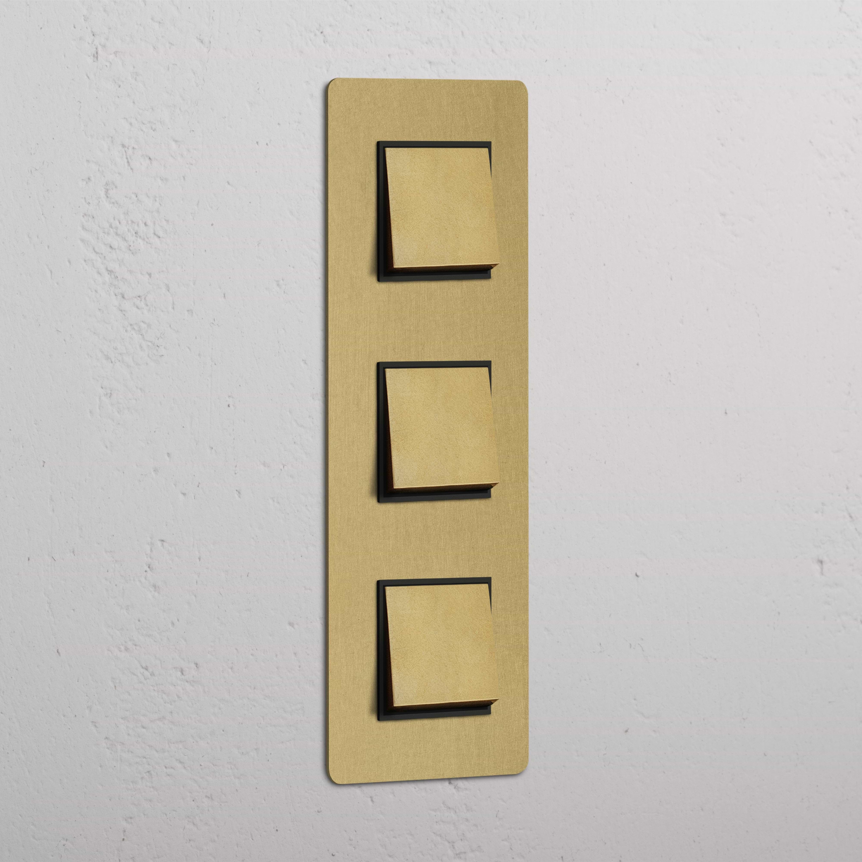 Display product Triple 3x Vertical Rocker Switch from manufacturer Corston Architectural Detail