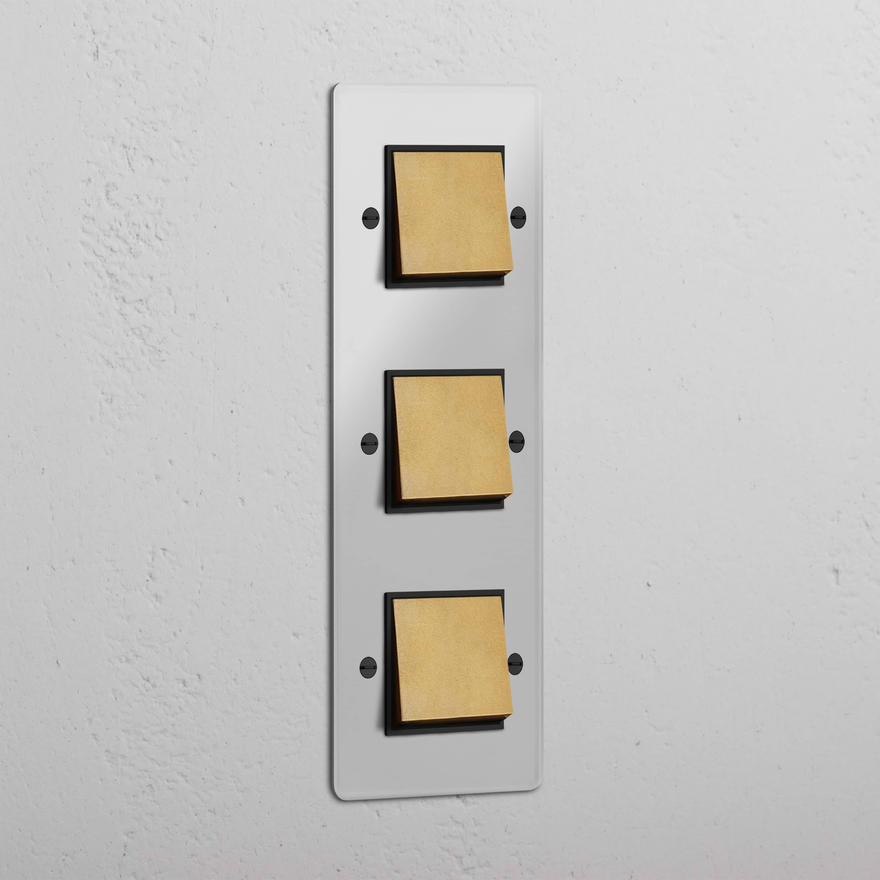 Triple 3x Vertical Rocker Switch