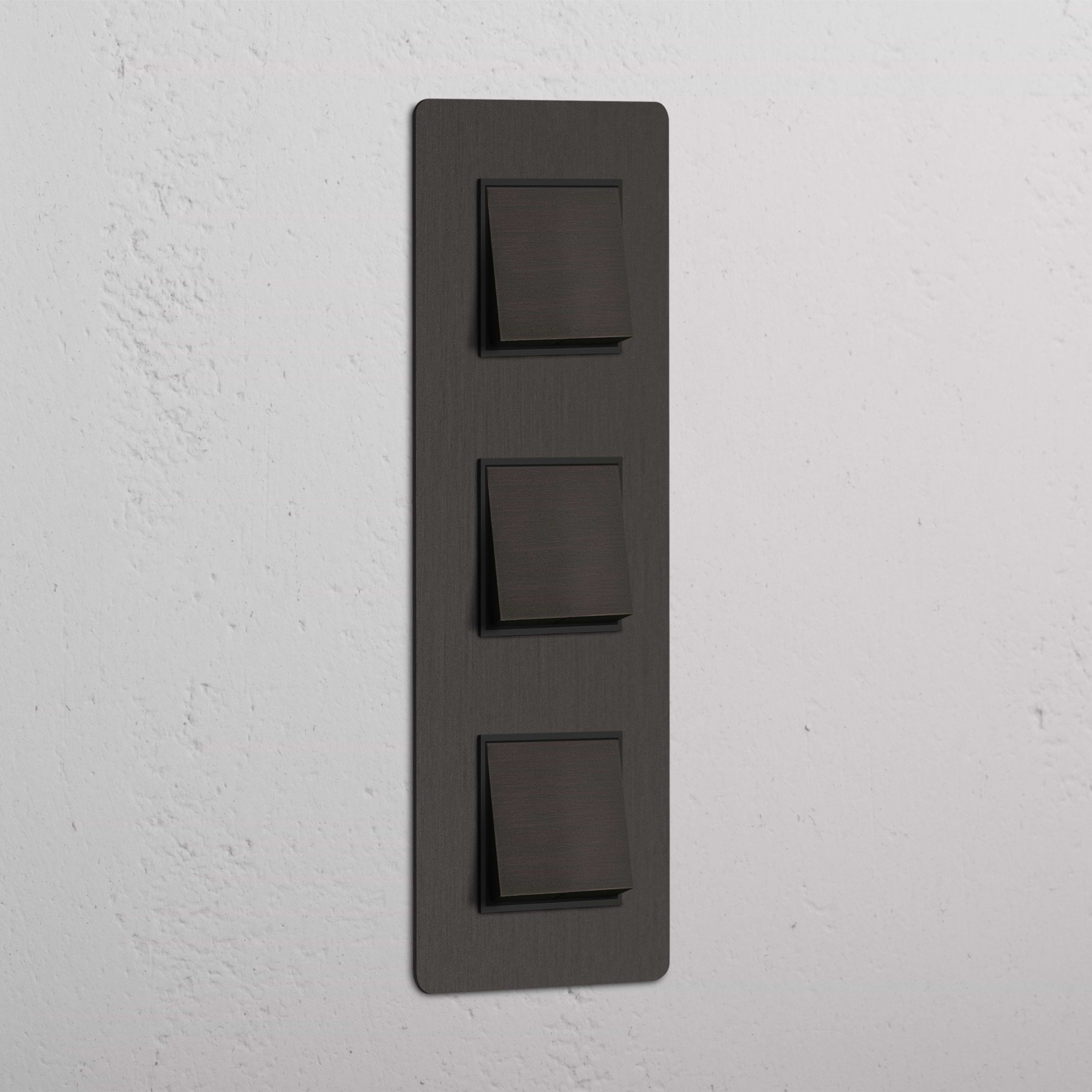 Triplo 3x Interruttore a Bilanciere Verticale