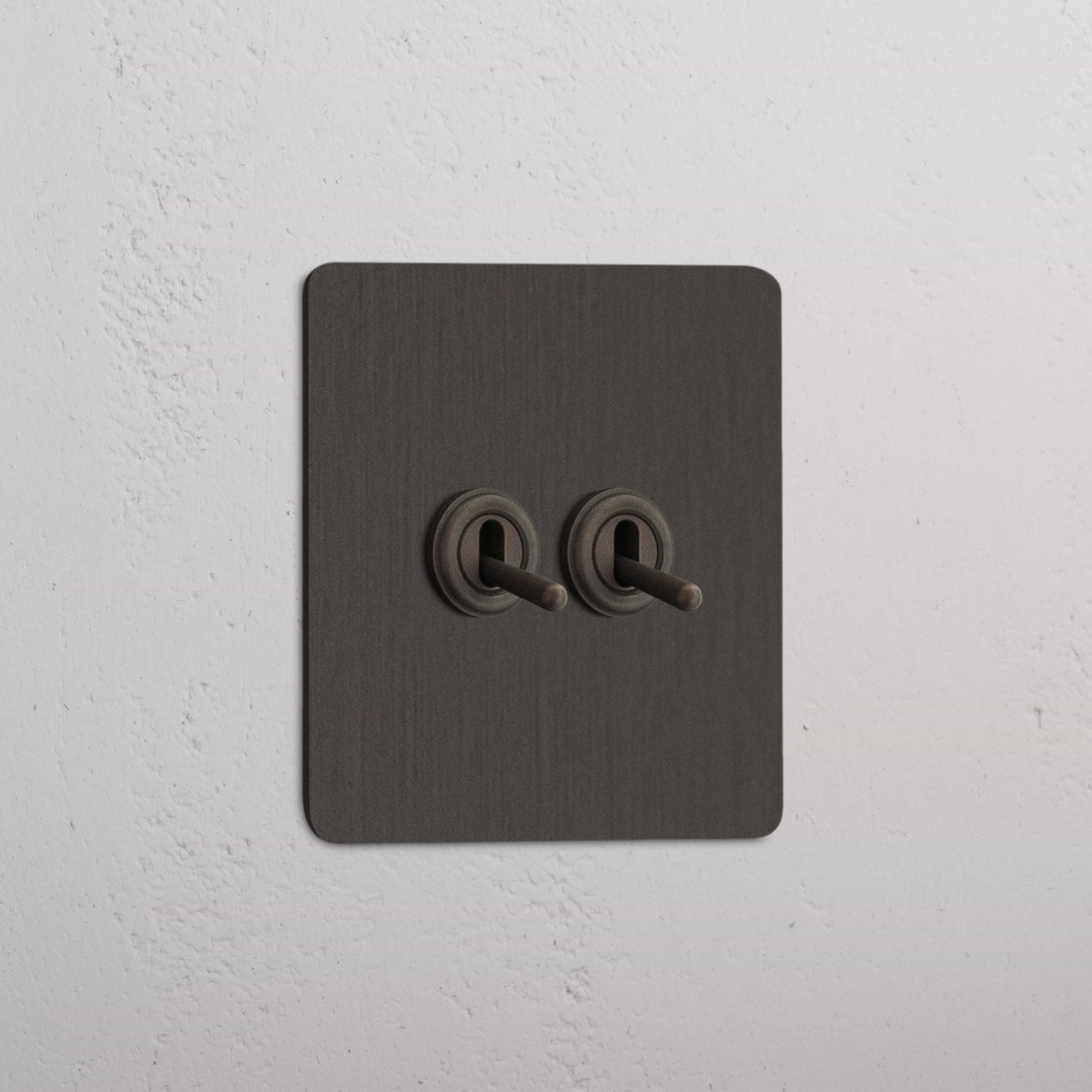 Interruptor conmutador de palanca x2 (marco individual)