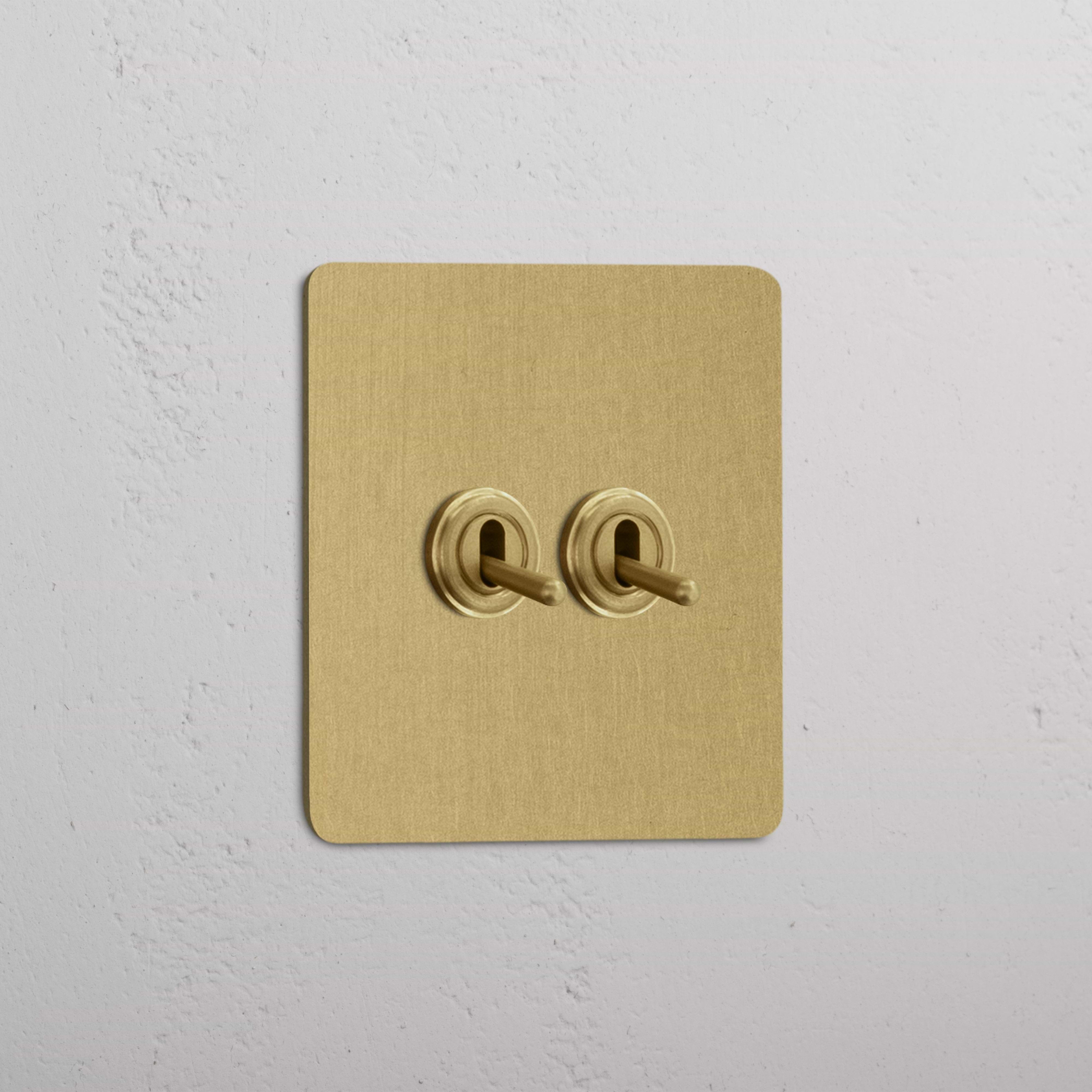 Kipphebelschalter 2x in Einfachrahmen