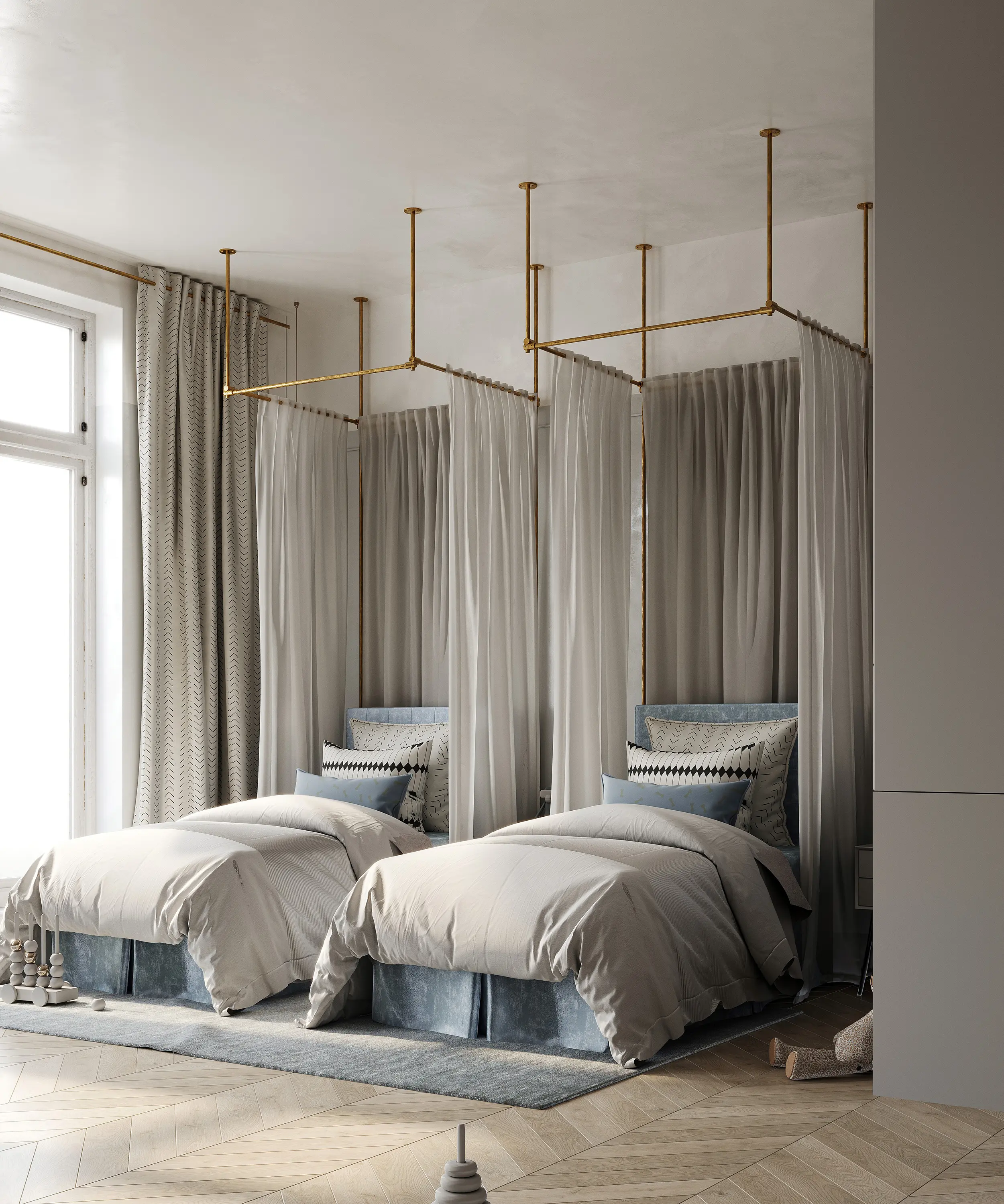 P&G Konzept - Rohrverbindungssystem Modulation N° 16 Messing brüniert