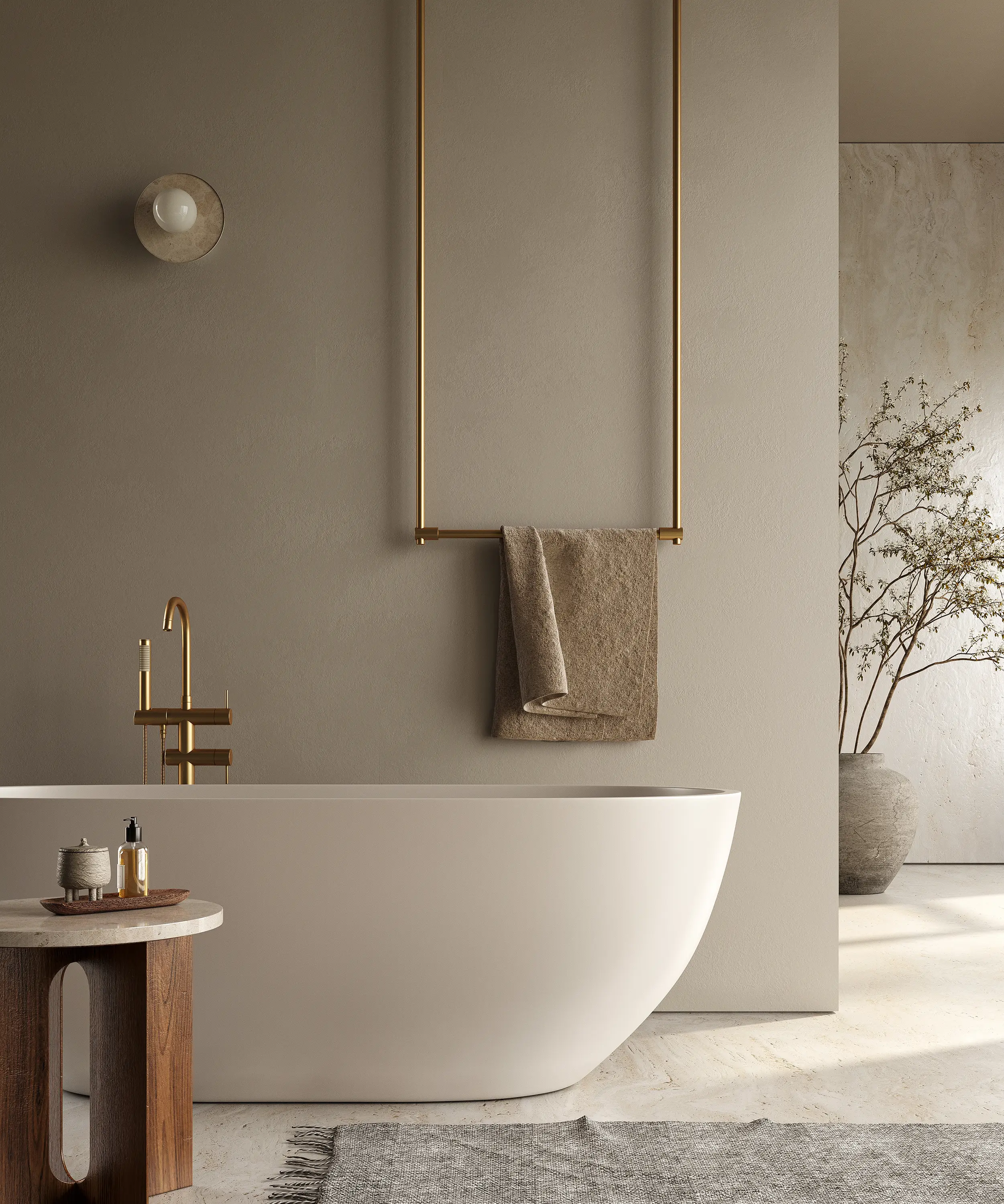 P&G Konzept - Wardrobe Rail System N° 25 polished brass