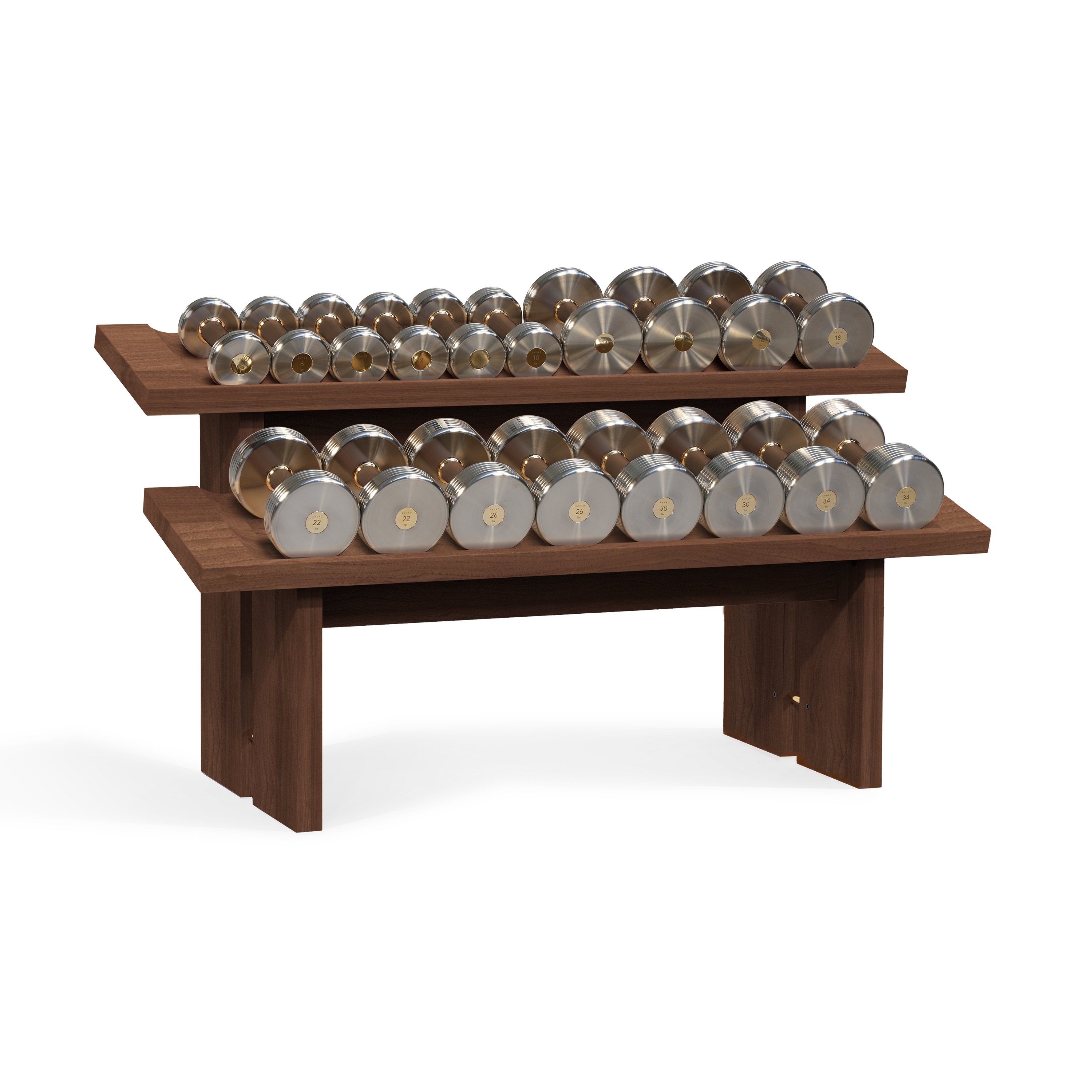 Mostrar el producto CASCADA Dumbbell in Rack American Walnut del fabricante kenko 