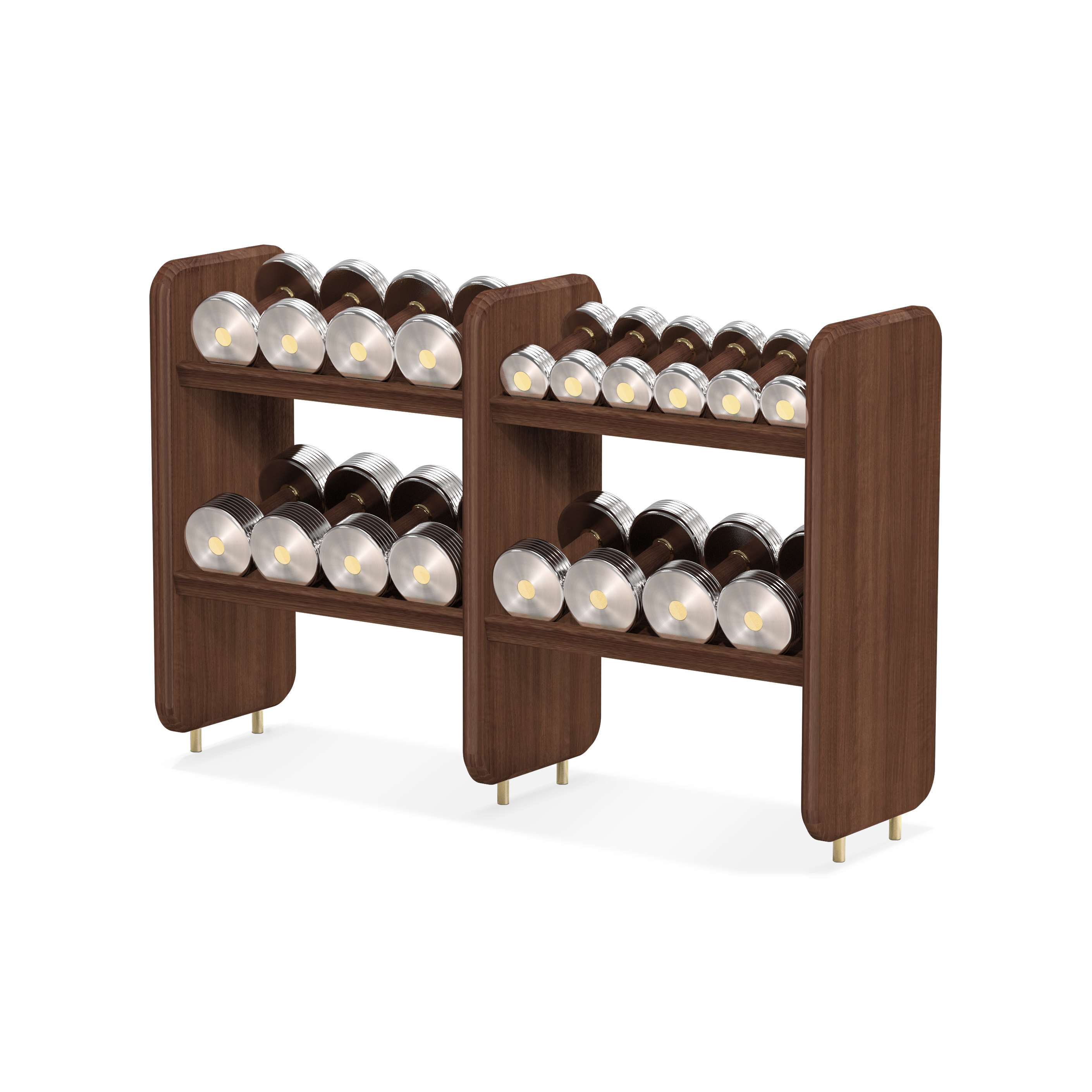 Produkt CLASSIC Dumbbell Rack in American Walnut des Herstellers kenko  anzeigen