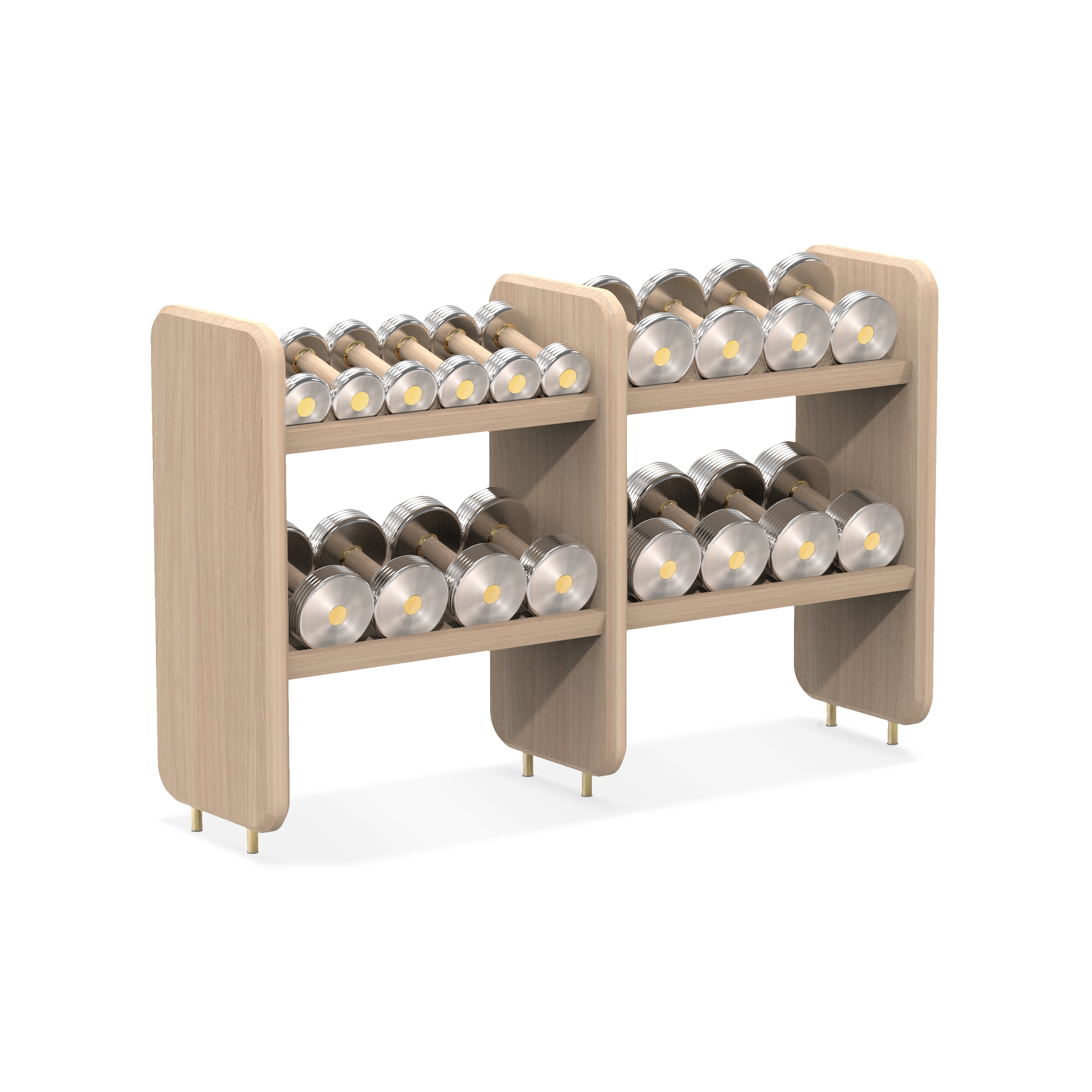 CLASSIC Dumbbell Rack in Canadian Maple