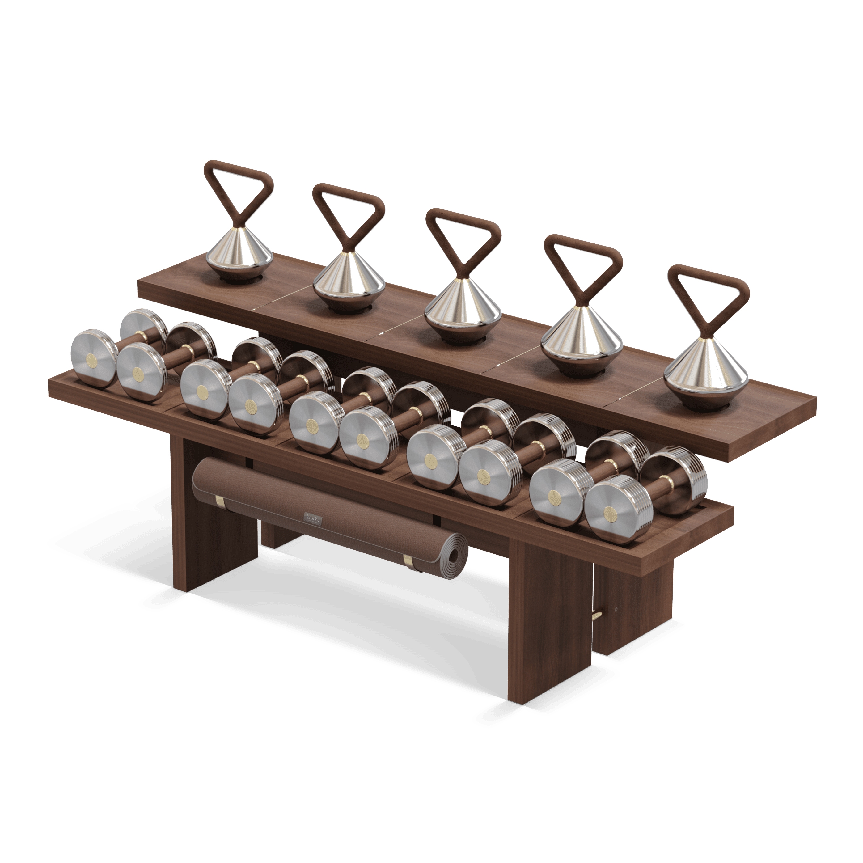 Fitness Set D, Walnut