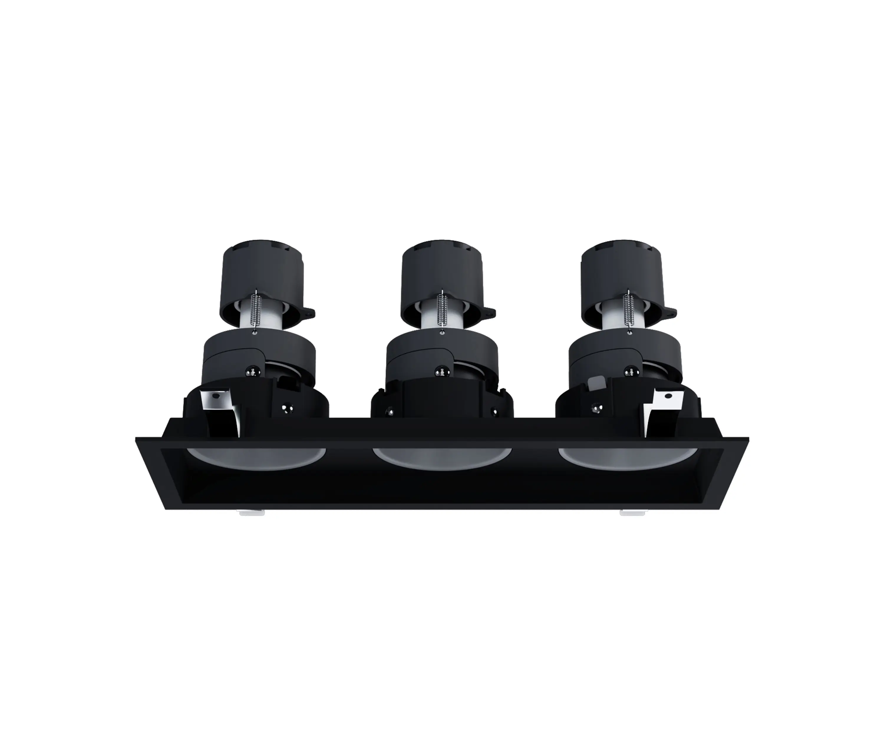 NEMO GU10 - TRIMMED 3 SPOT FIX BLACK WHITE - Recessed ceiling lights from  PAN | Architonic, image size:3000x2564