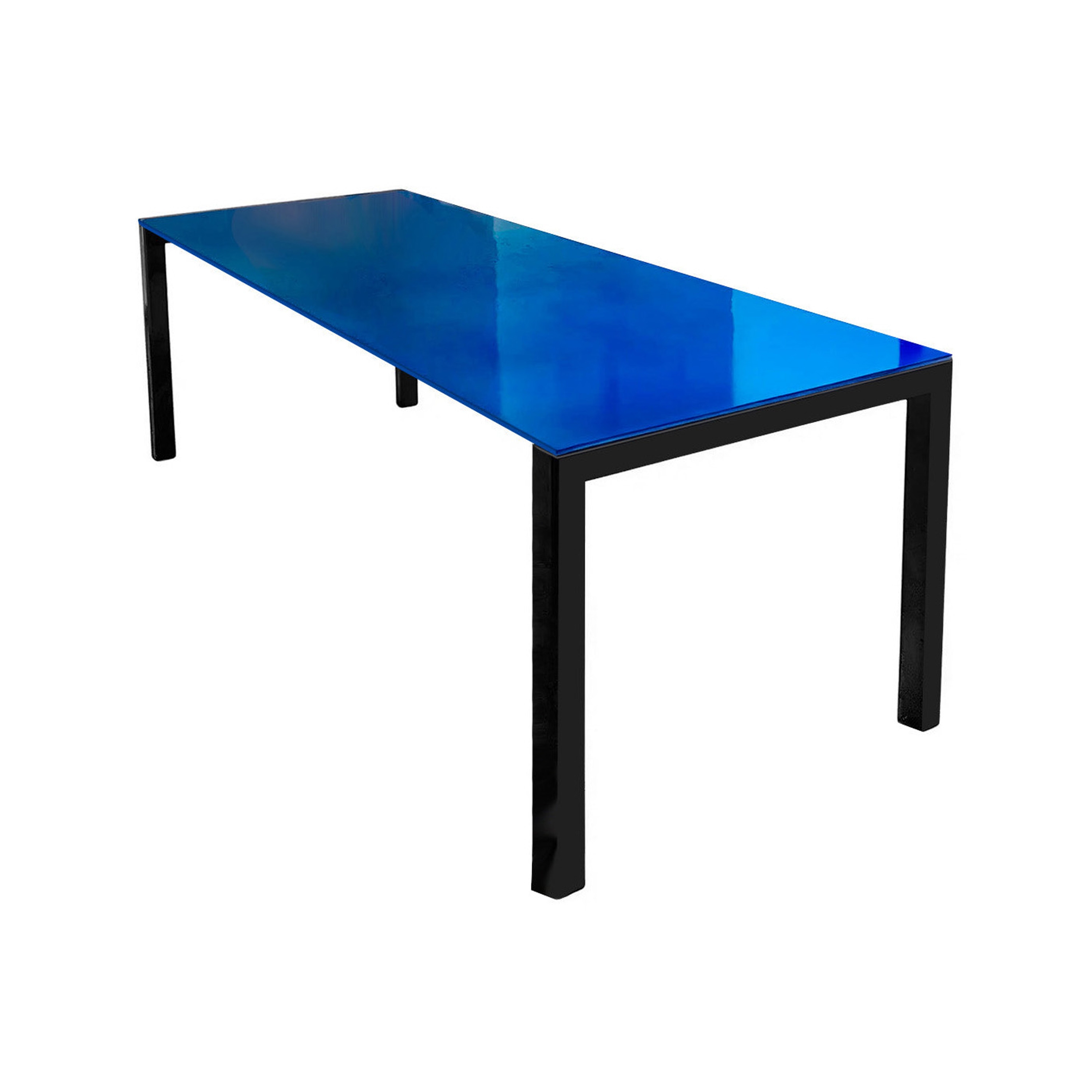 Display product Anhelo Dining Table Blue Gloss Lacquer from manufacturer moanne